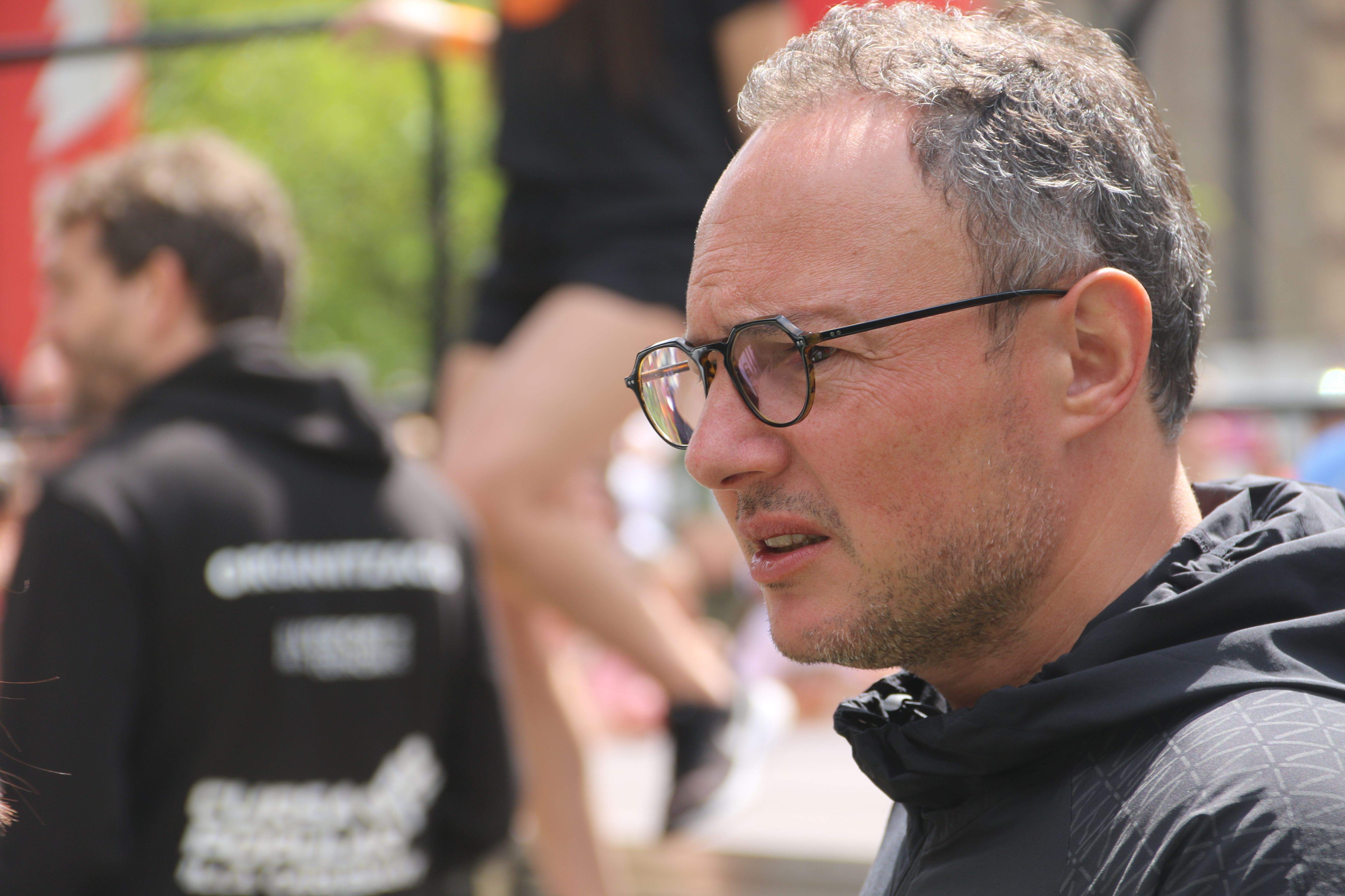 El cap de Govern, Xavier Espot, al Parc Central després de participar a la cursa del Dia de l'esport per a tothom.