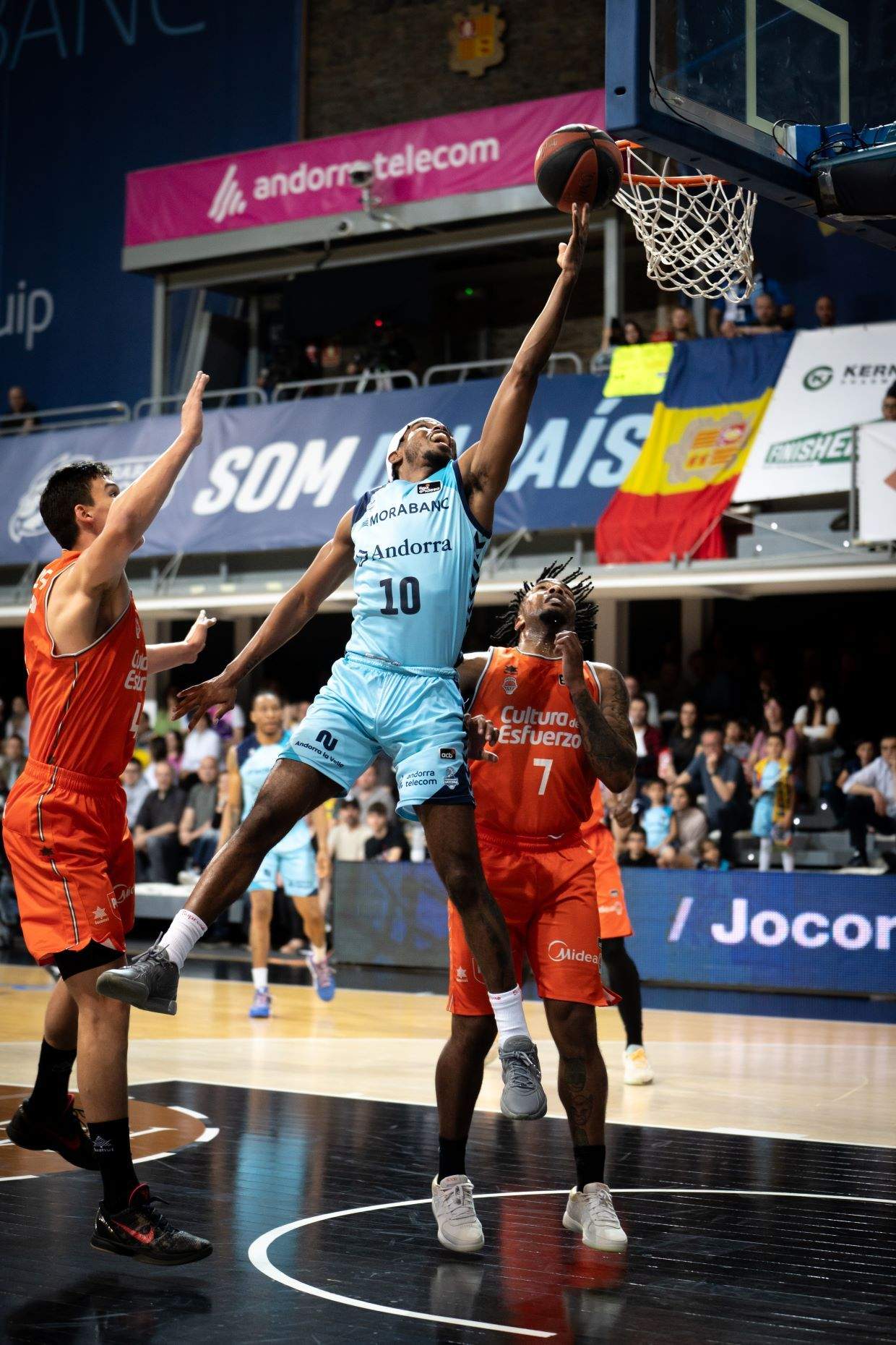 Harding fent una cistella.