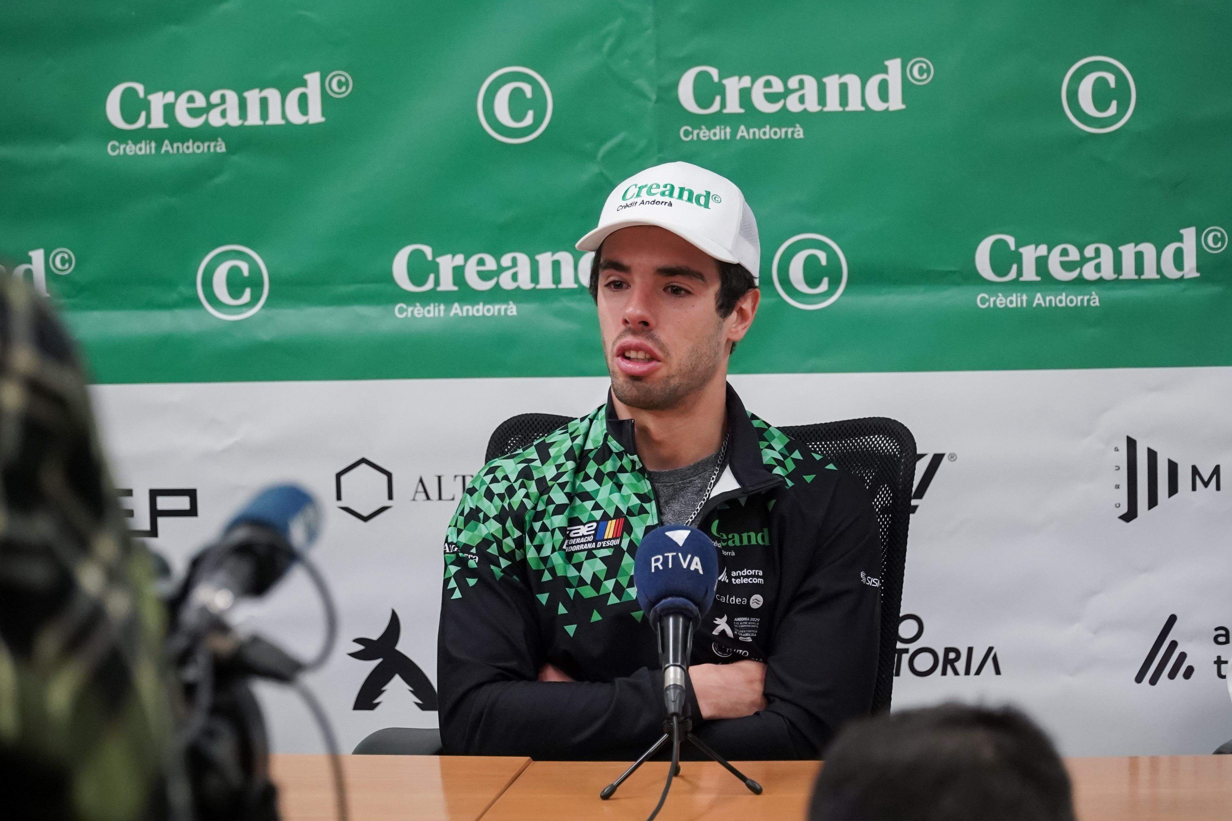 Àxel Esteve, durant la roda de premsa. FOTO Creand Supporting