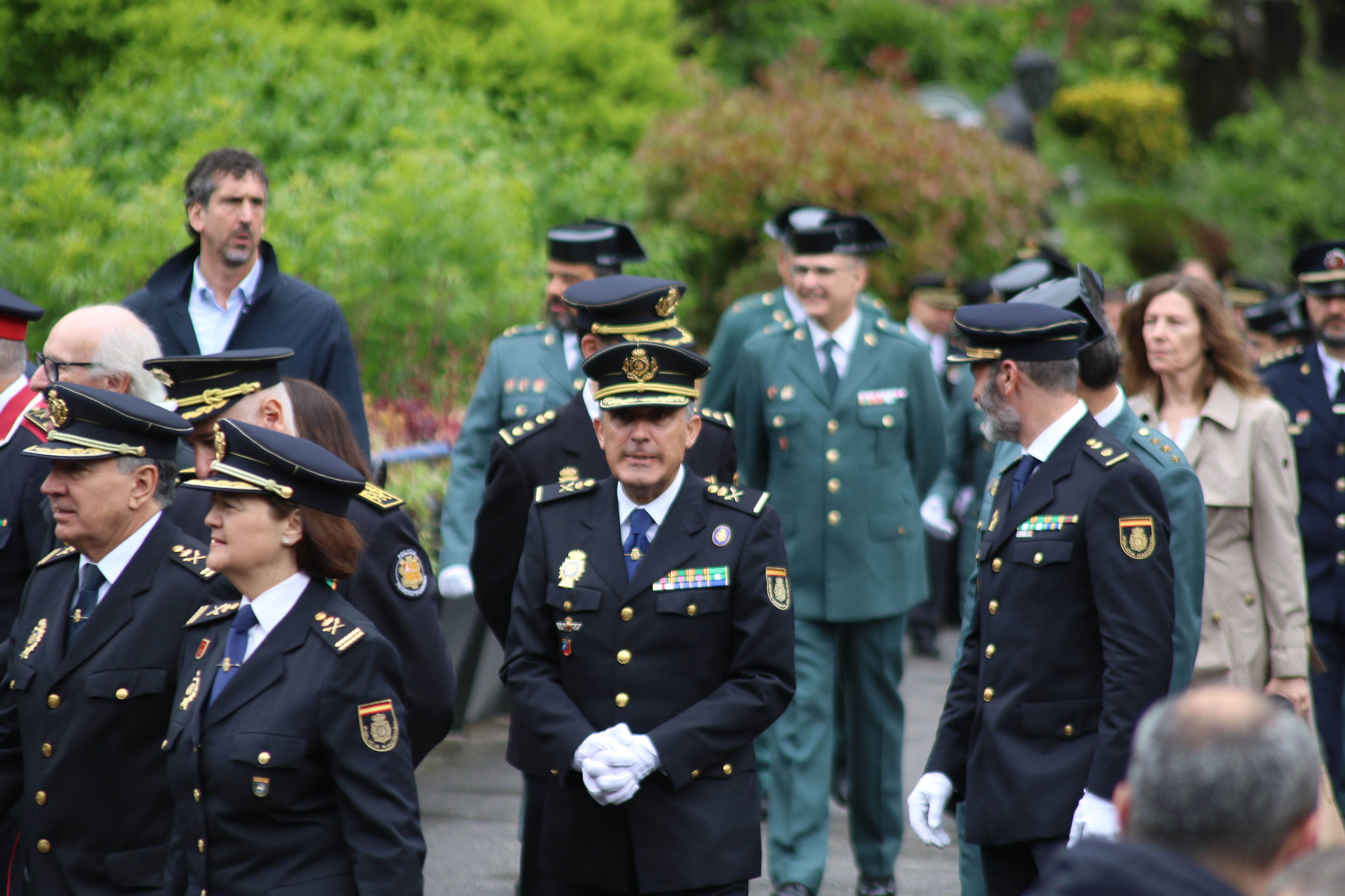 Integrants, en primera fila, del cos nacional de policia espanyola. Integrants, en primera fila, del cos nacional de policia espanyola.