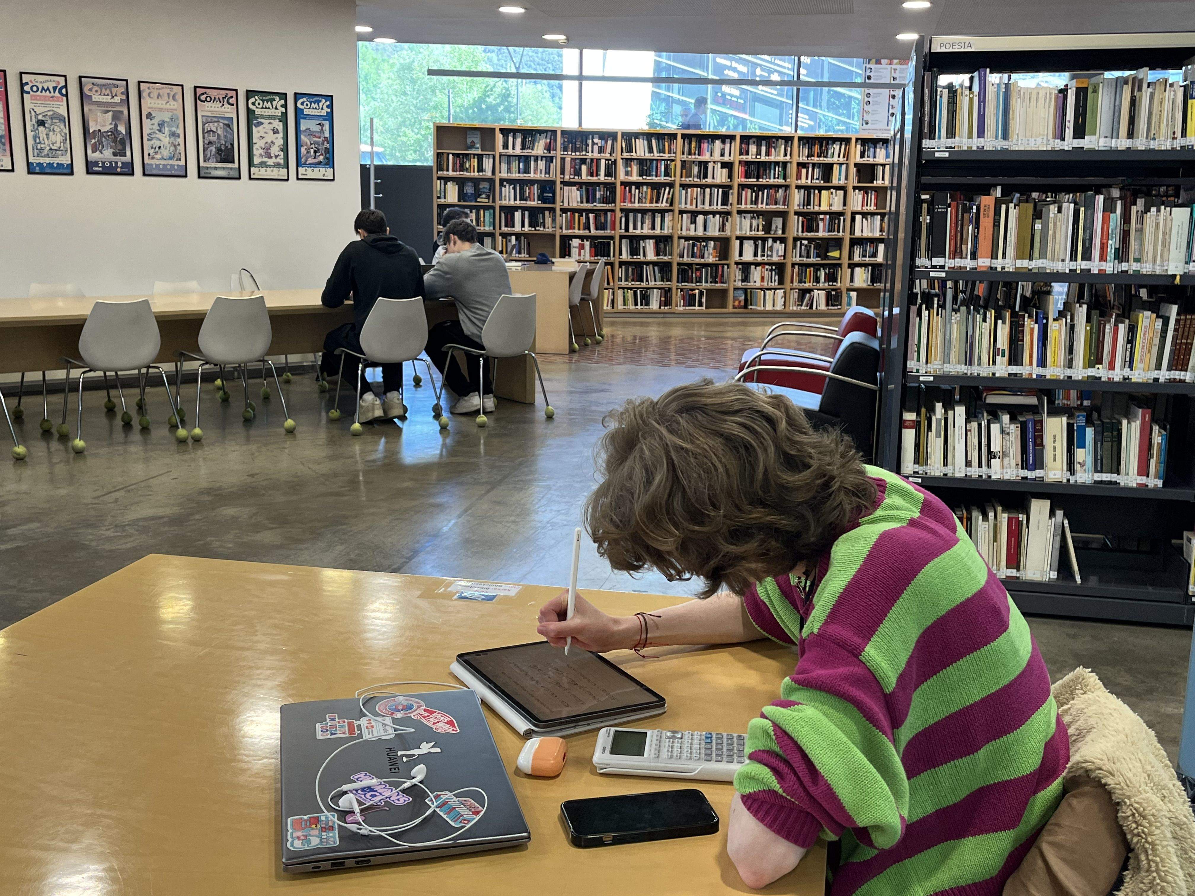 Usuaris de la biblioteca Antoni Morell, aquesta setmana.