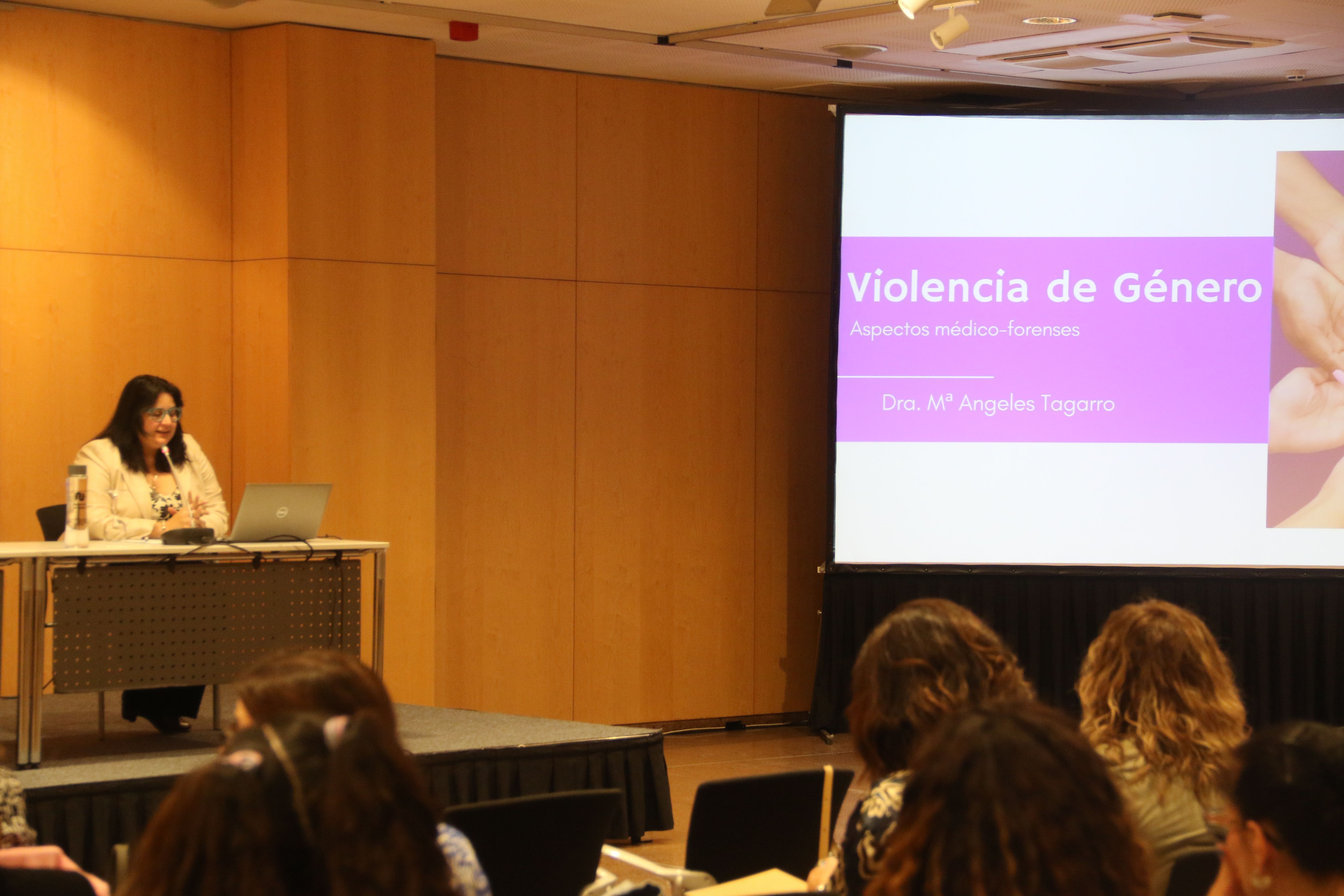 Un moment de la ponència de María Ángeles Tagarro. Un moment de la ponència de María Ángeles Tagarro.