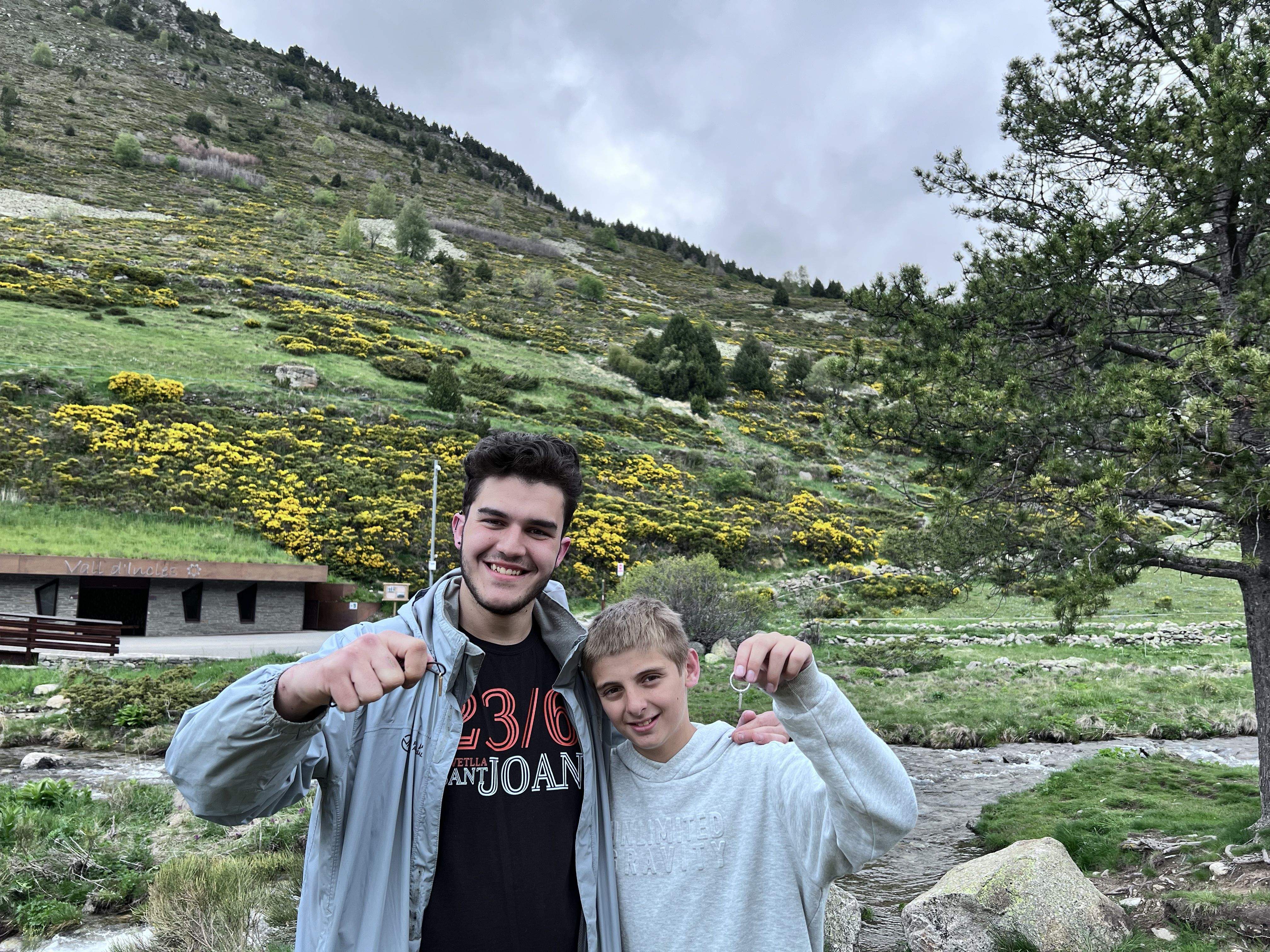 Marco Castro i Ton Samarra amb les claus d'or i plata respectivament.