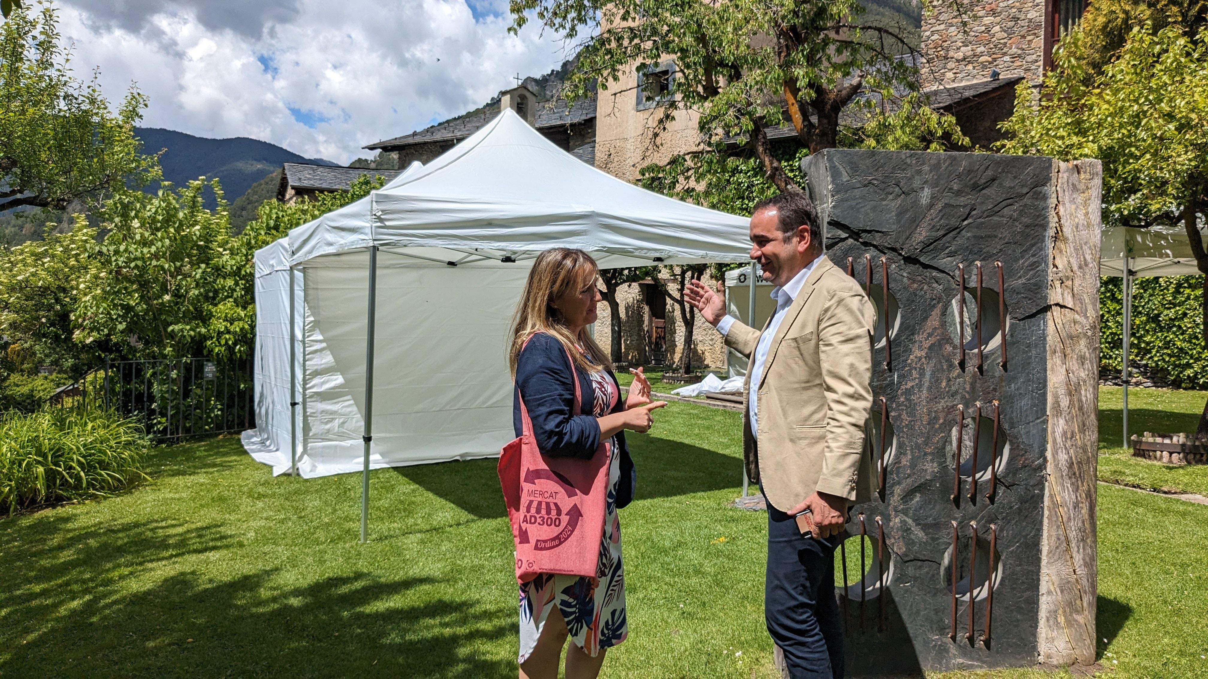 Jordi Serracanta durant la roda de premsa de presentació del mercat de segona mà.