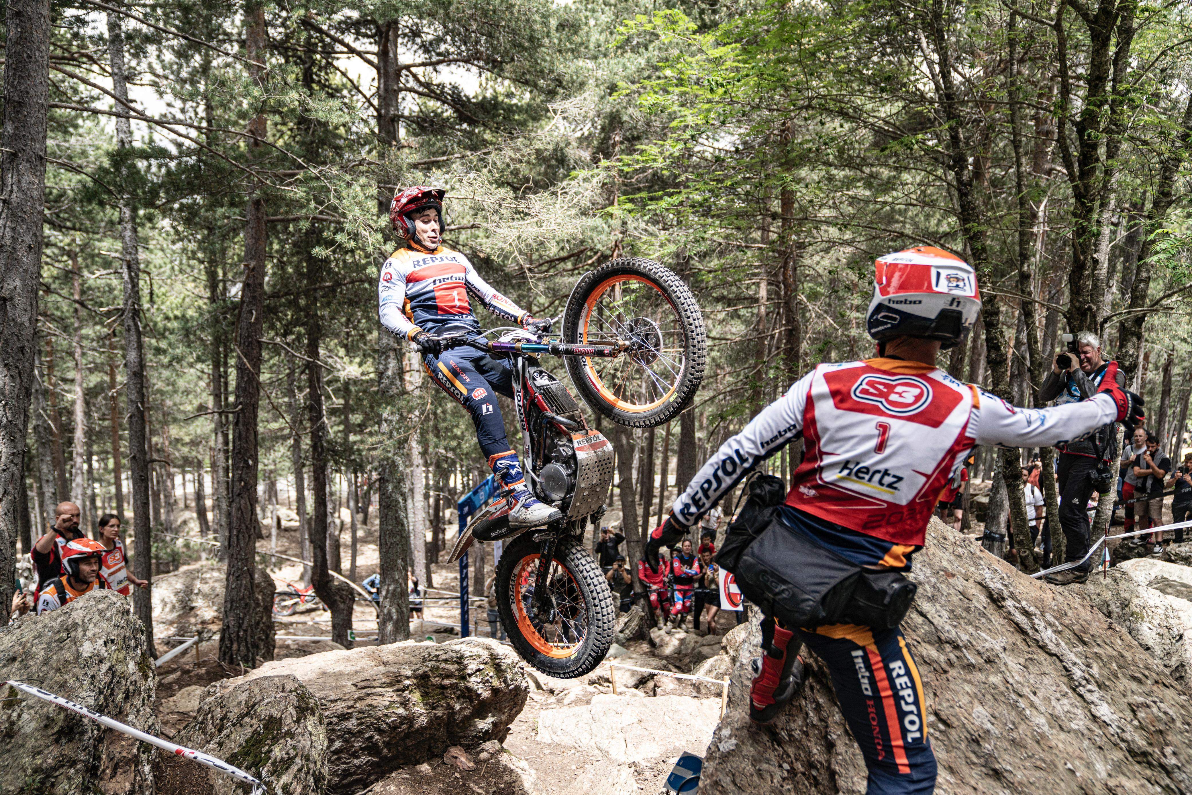 TONI BOU EN PLE ESFORÇ EN UNA DE LES ZONES DEL TRAÇAT LAUREDIÀ.