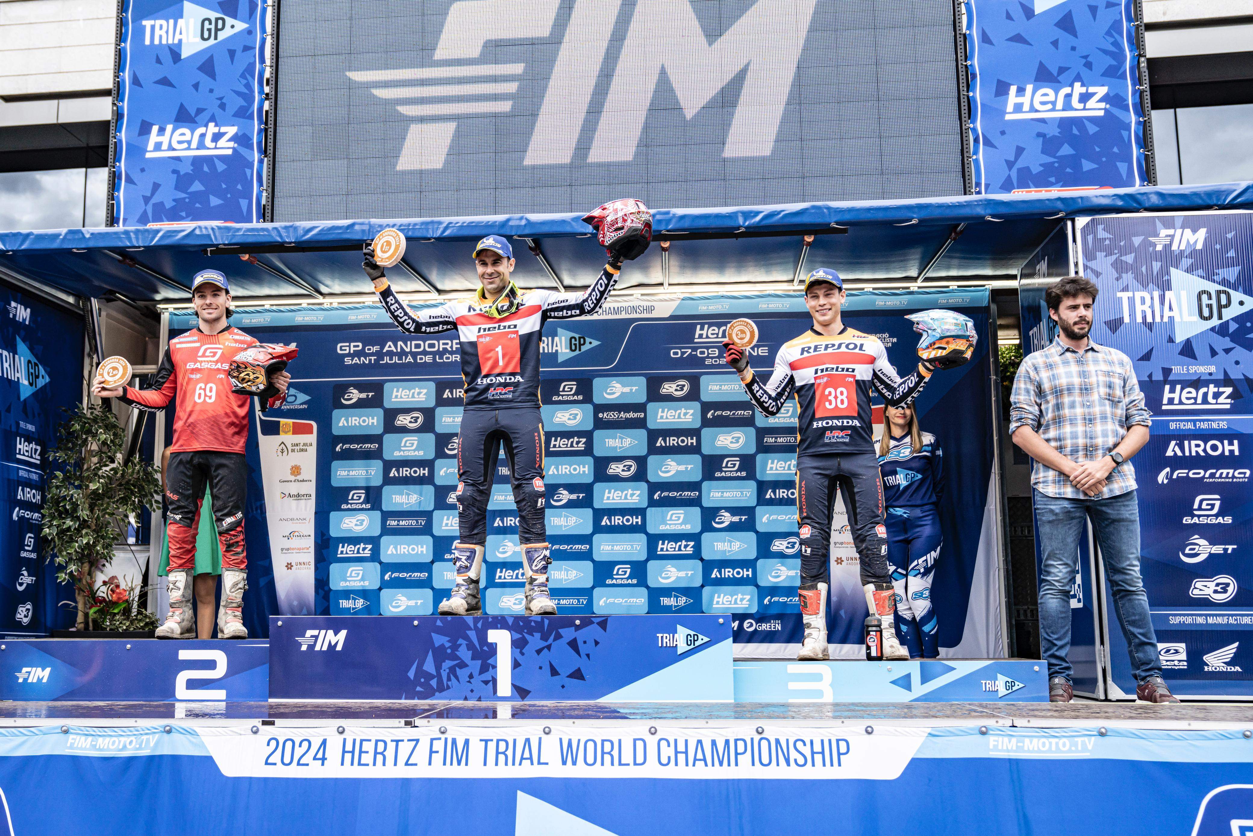 Podi de la segona prova de TrialGP.