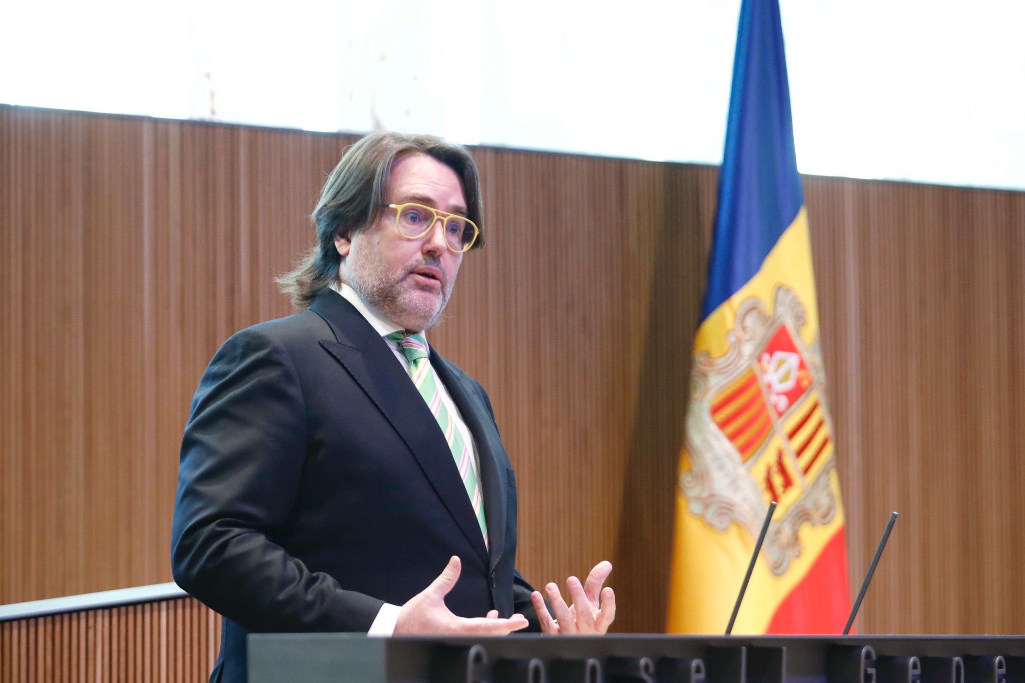 Carles Naudi, durant la seva intervenció.