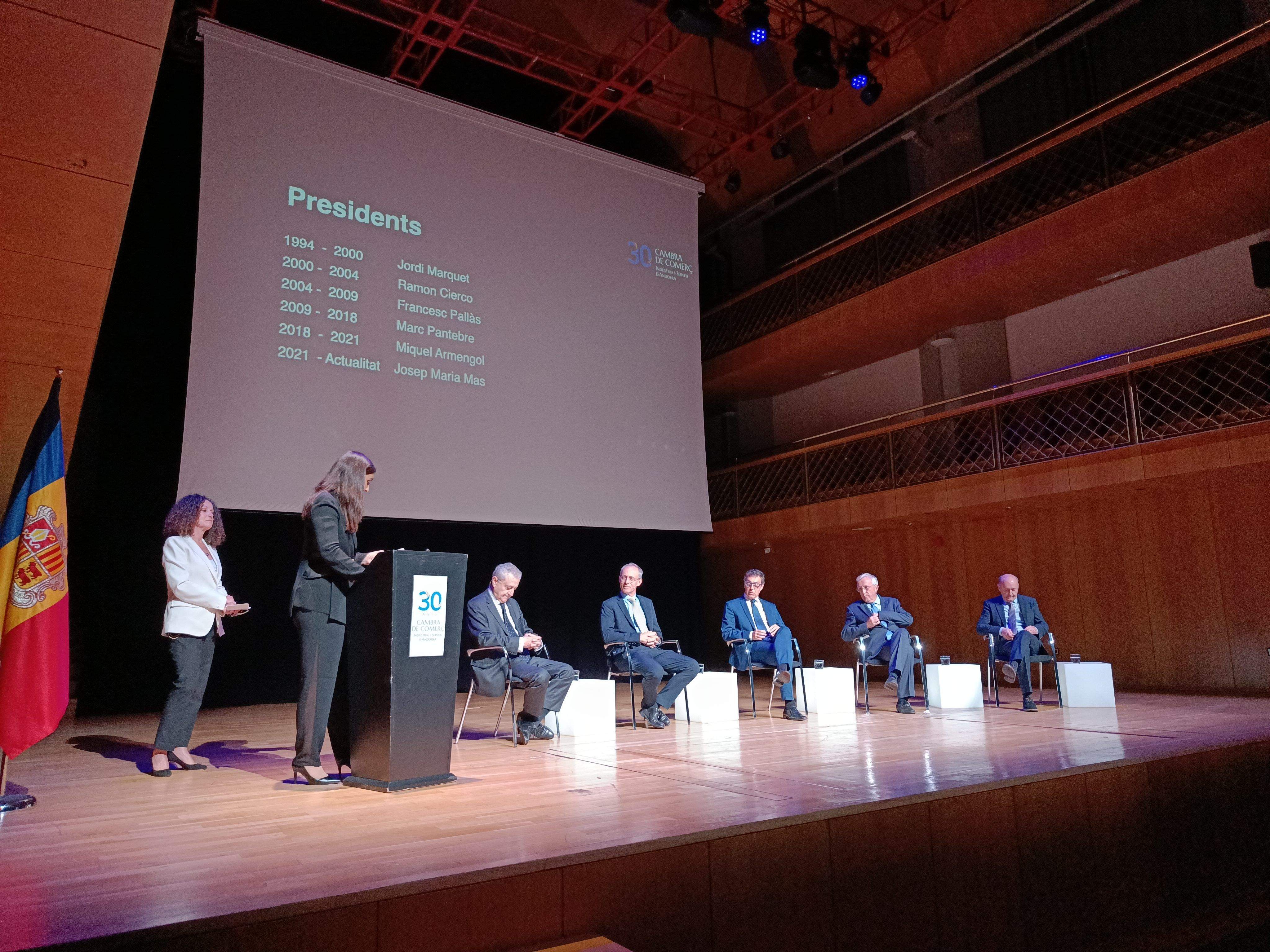 Acte de celebració dels 30 anys de la Cambra de Comerç.
