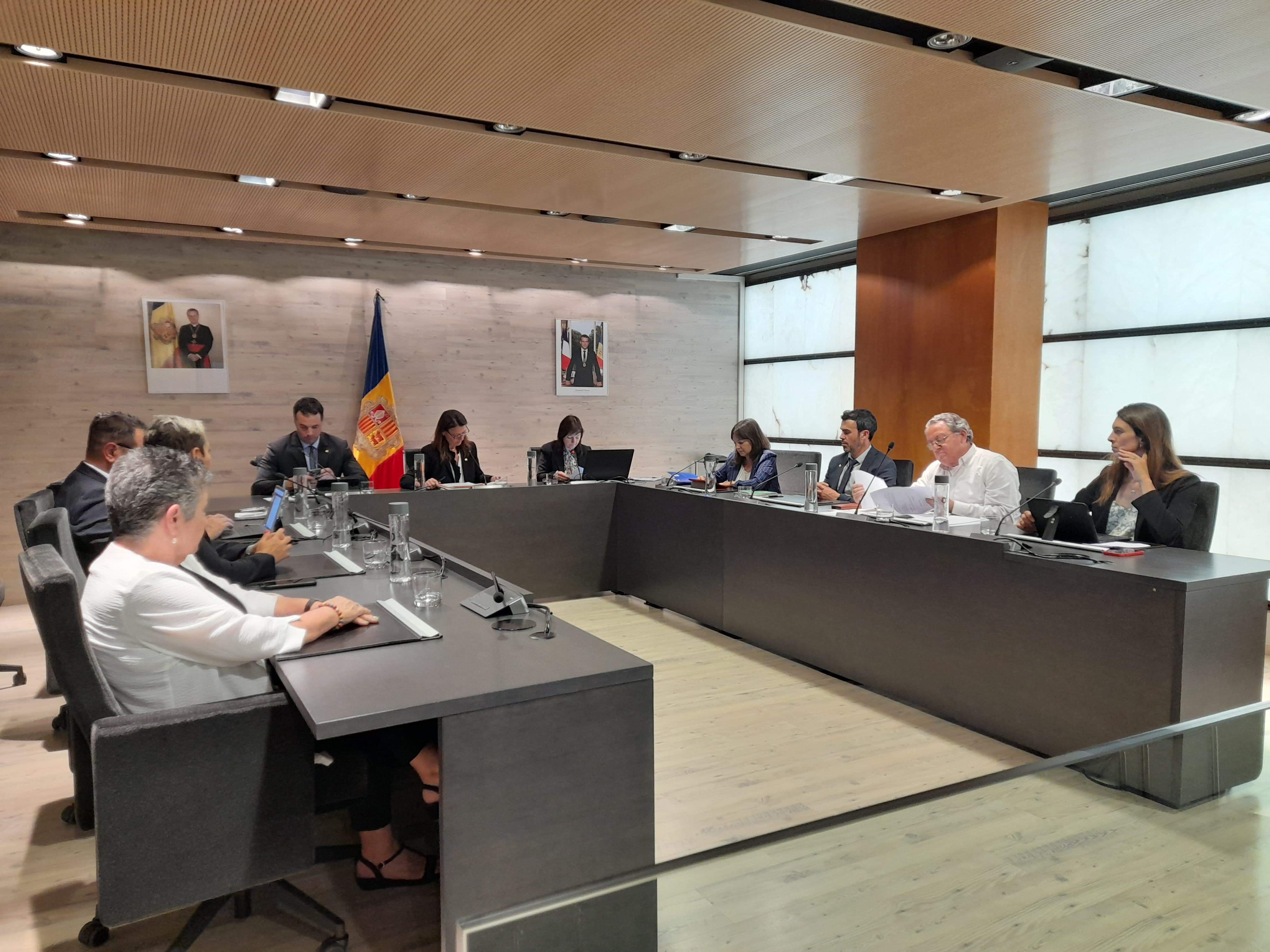 Un moment de la sessió de consell de comú d'Ordino.