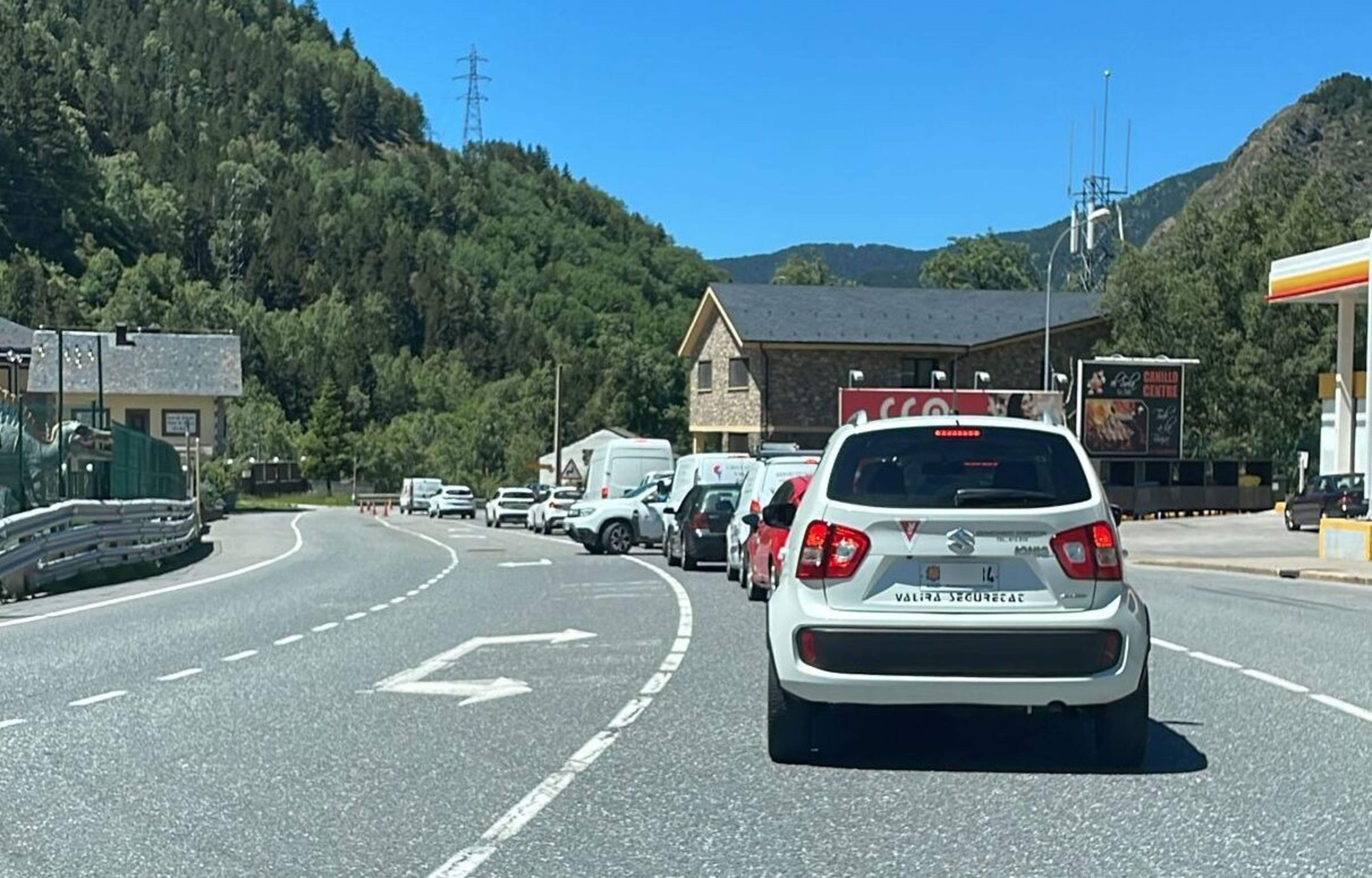 Moment de retenció aquest migdia.