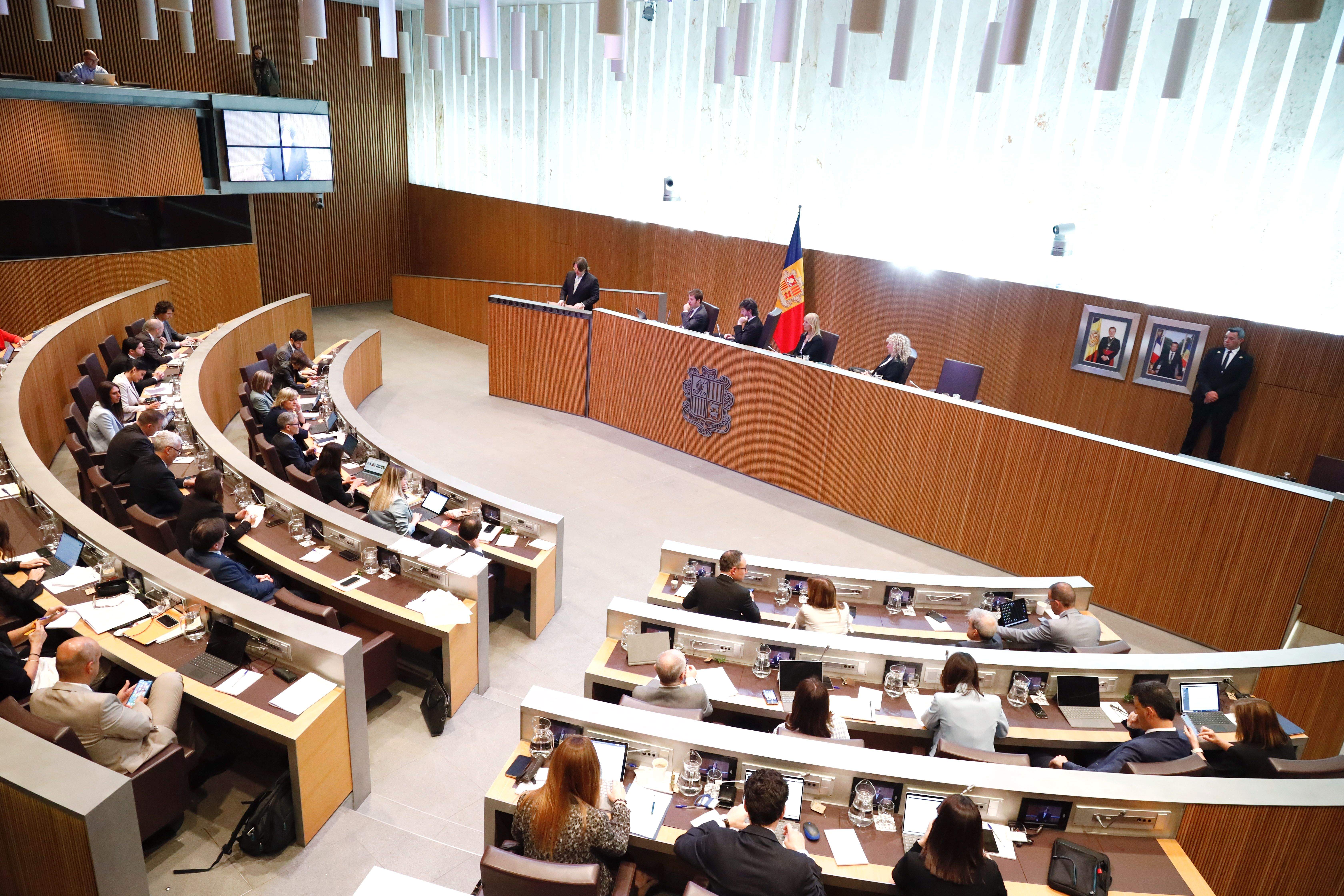 Una imatge de l'hemicicle parlamentari.