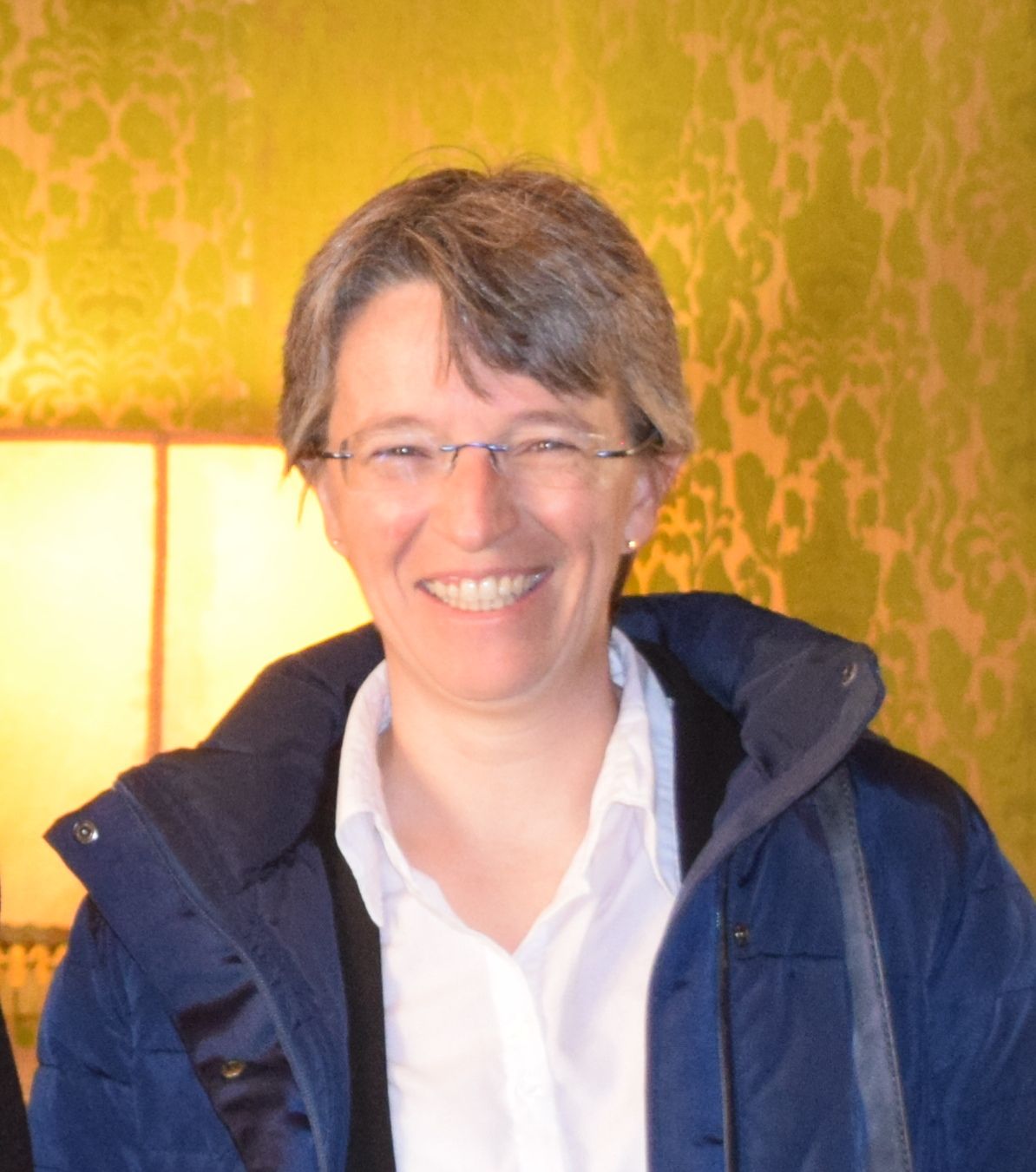 Maria Urgell Sansa en una visita al bisbat.