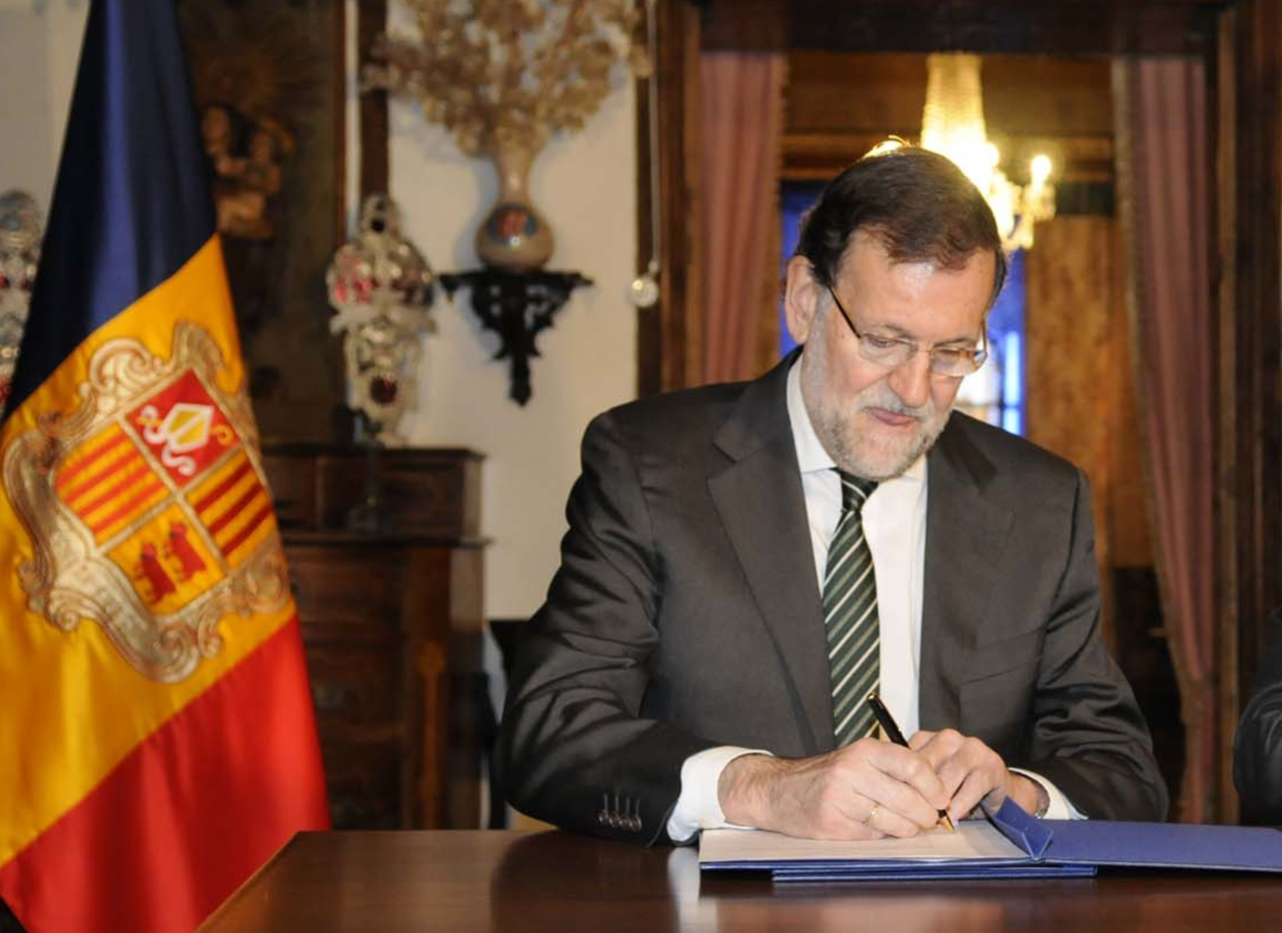 Mariano Rajoy durant la visita a Andorra el 2015.