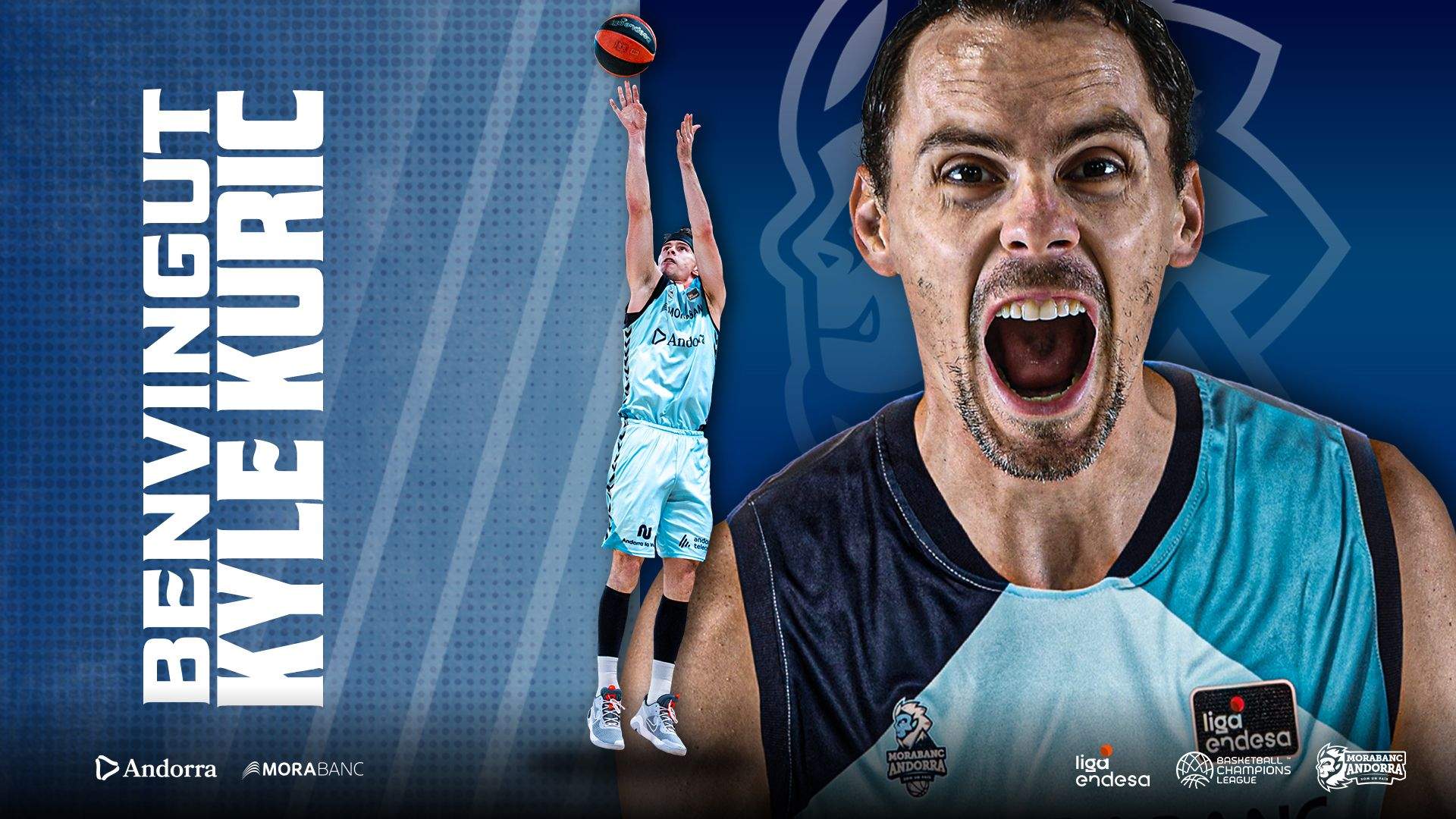 L'anunci oficial del fitxatge de Kyle Kuric pel MoraBanc Andorra.