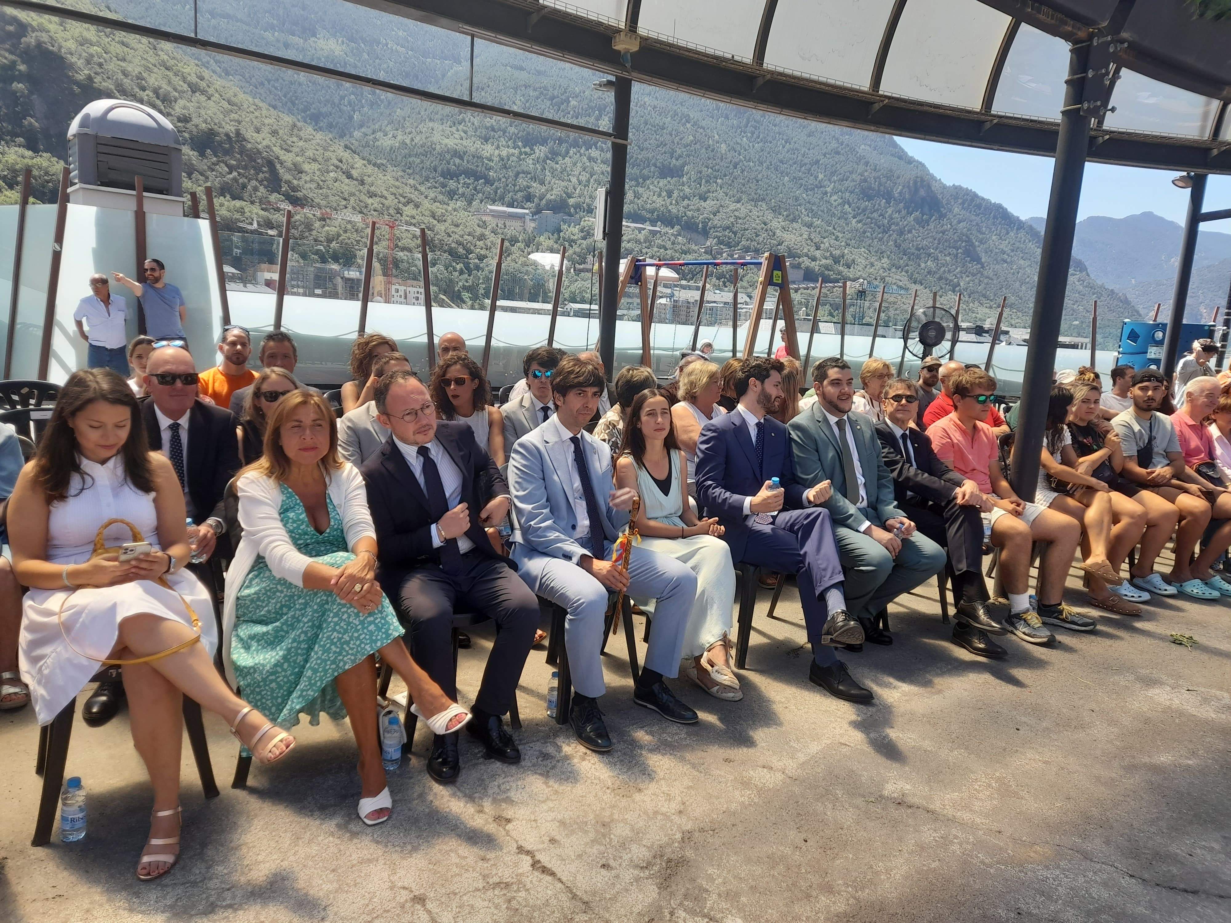 Xavier Espot al costat de Conxita Marsol i d Sergi González.