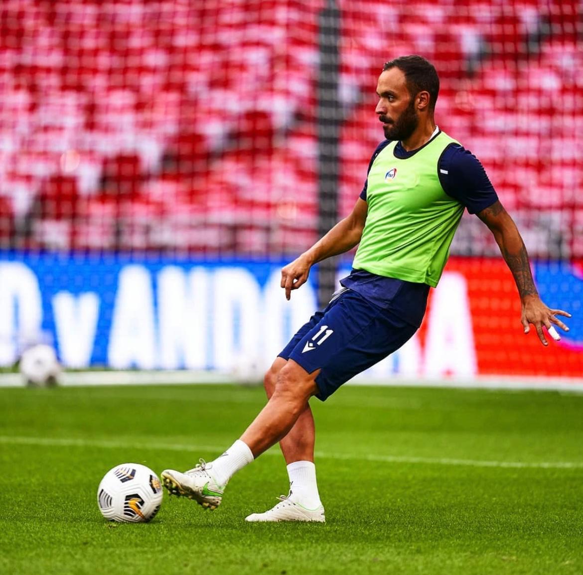 Sergio Moreno en un entrenament amb la selecció.