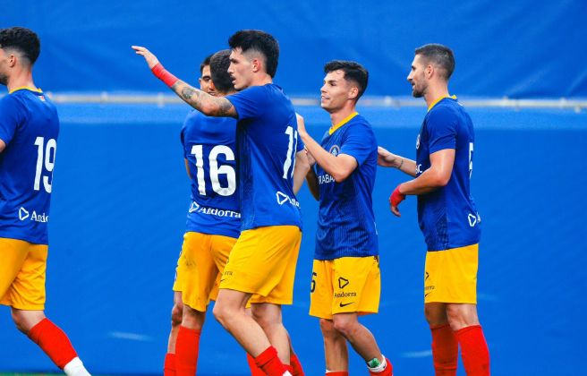 Ha estat una tarda plàcida per als jugadors de l'FC Andorra.