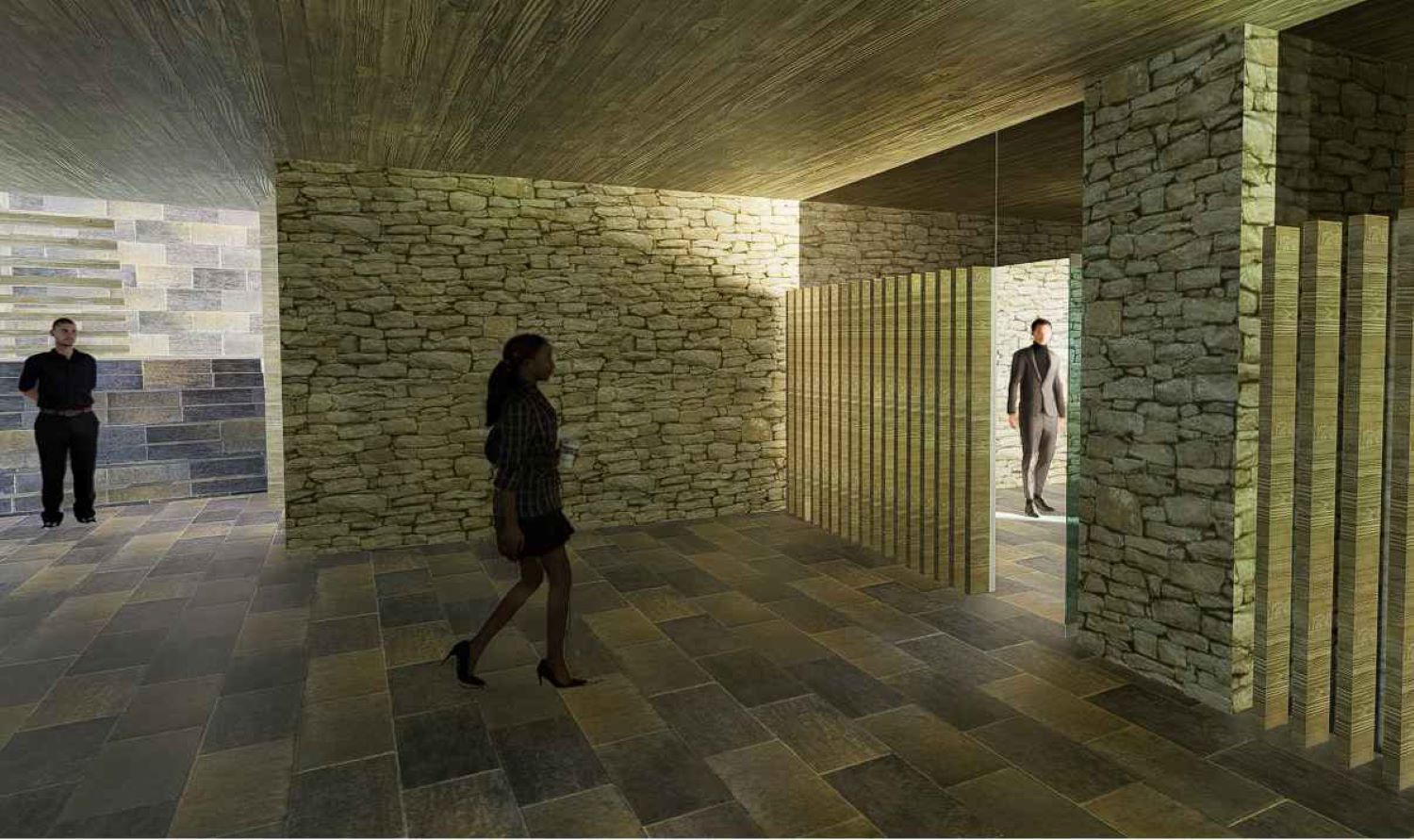 Representació de com quedarà l'interior de l'edifici.