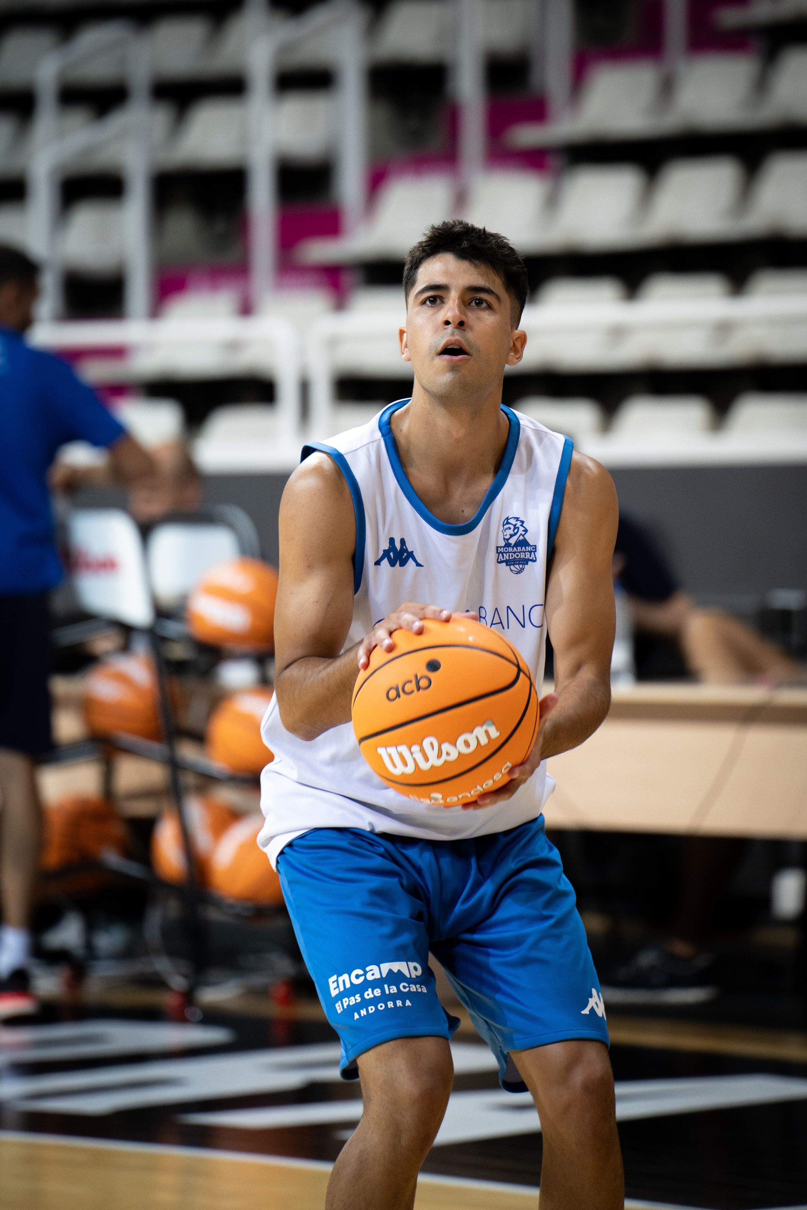 Sergi Serrato, durant aquesta pretemporada amb el MoraBanc Andorra.