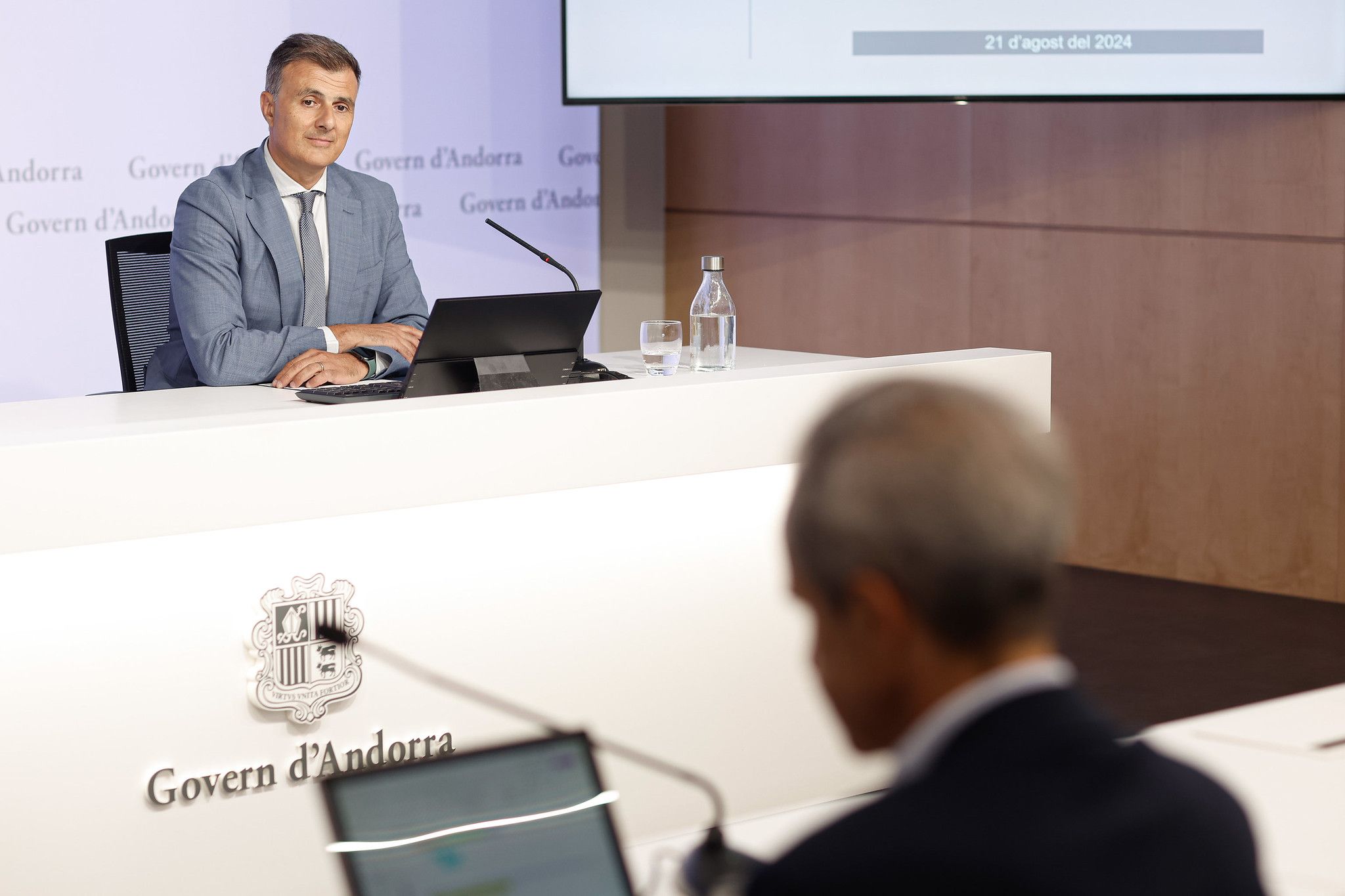 Marc Rossell durant la presentació de l'Agència d'Intel·ligència de la Dada.