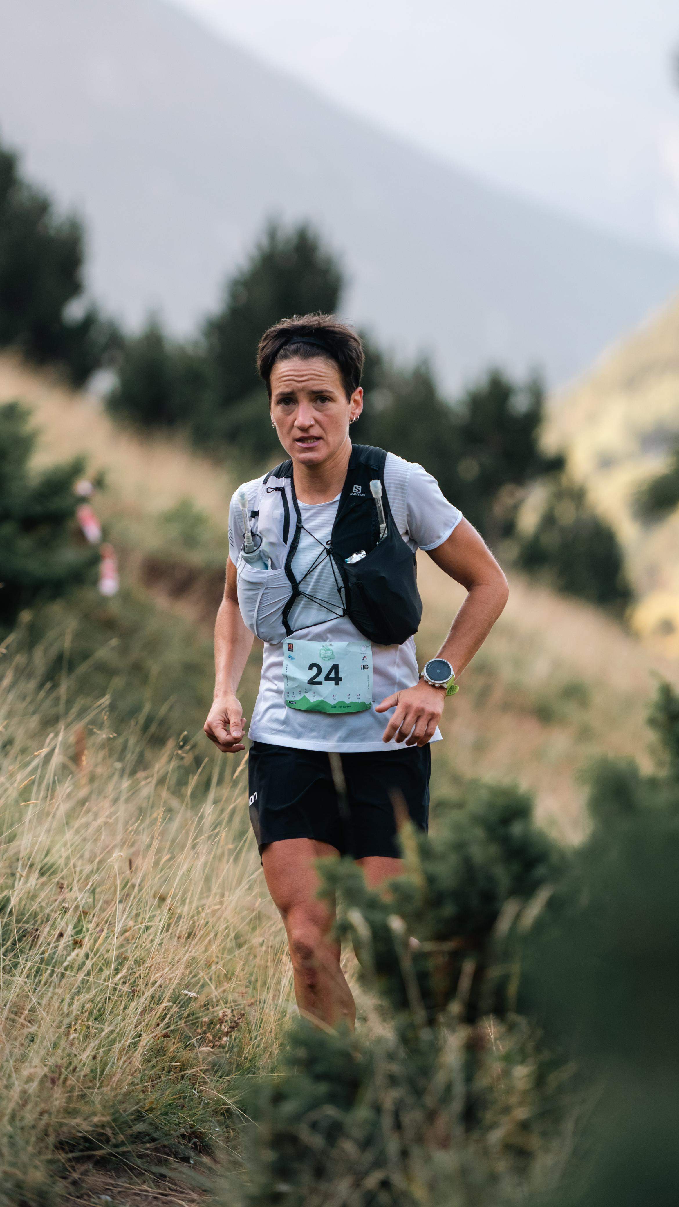 Eli Gordón durant la prova de la marató.