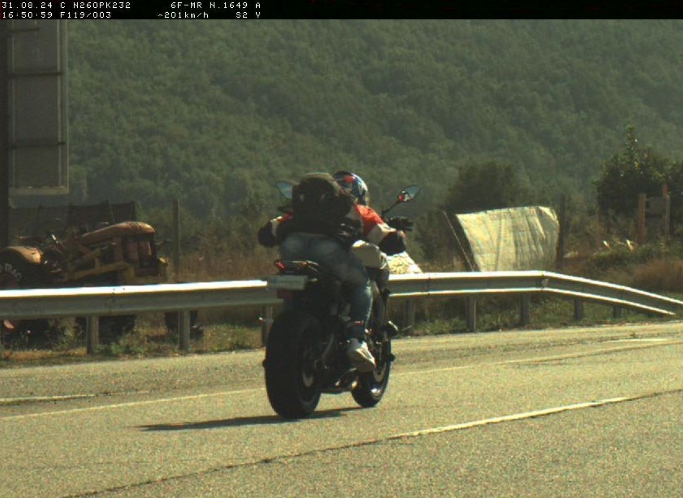 La moto enxampada pels mossos a 201 quilòmetres per hora.