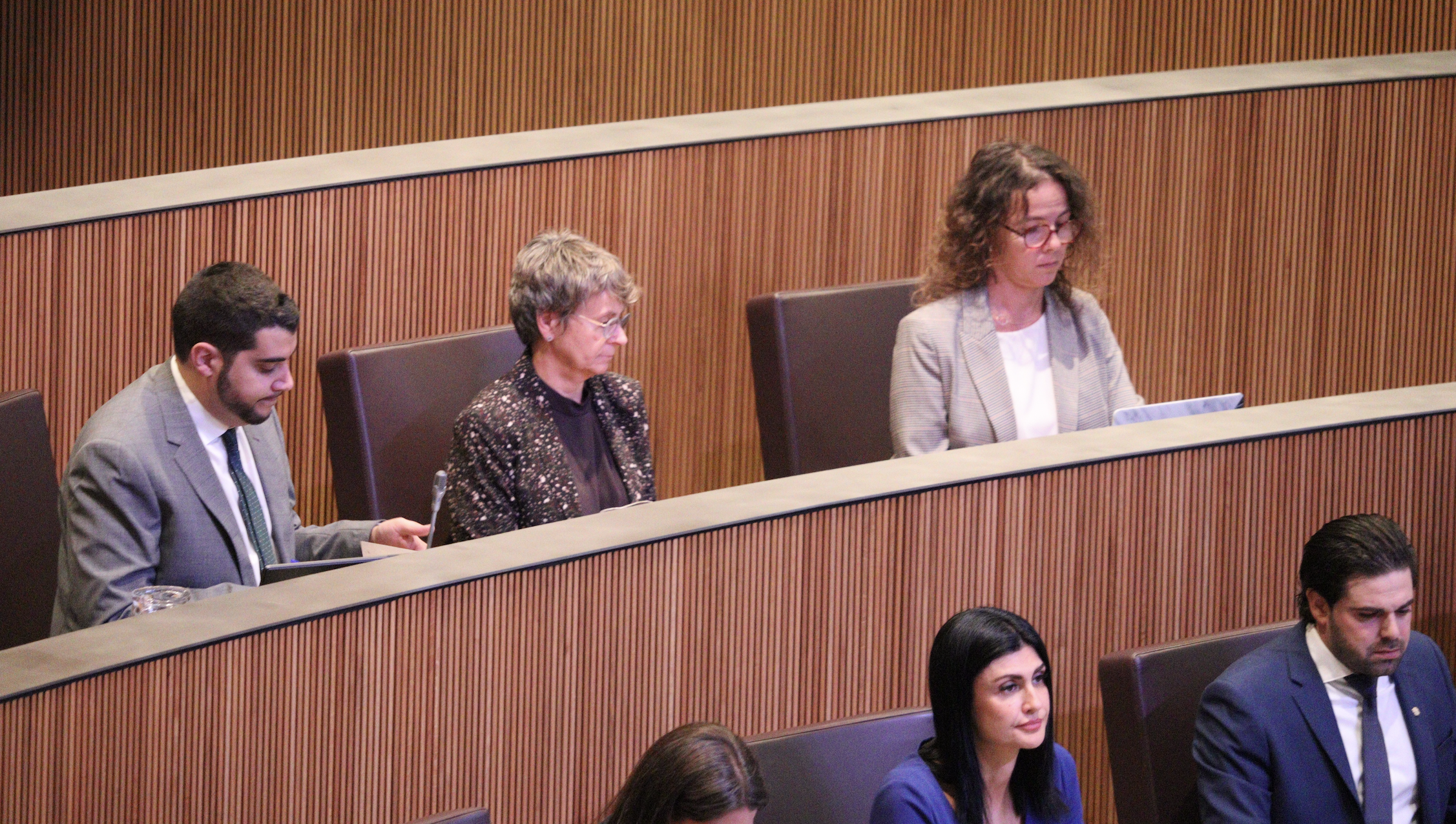 Els consellers generals, Pere Baró, Susanna Vela i Judith Casal.