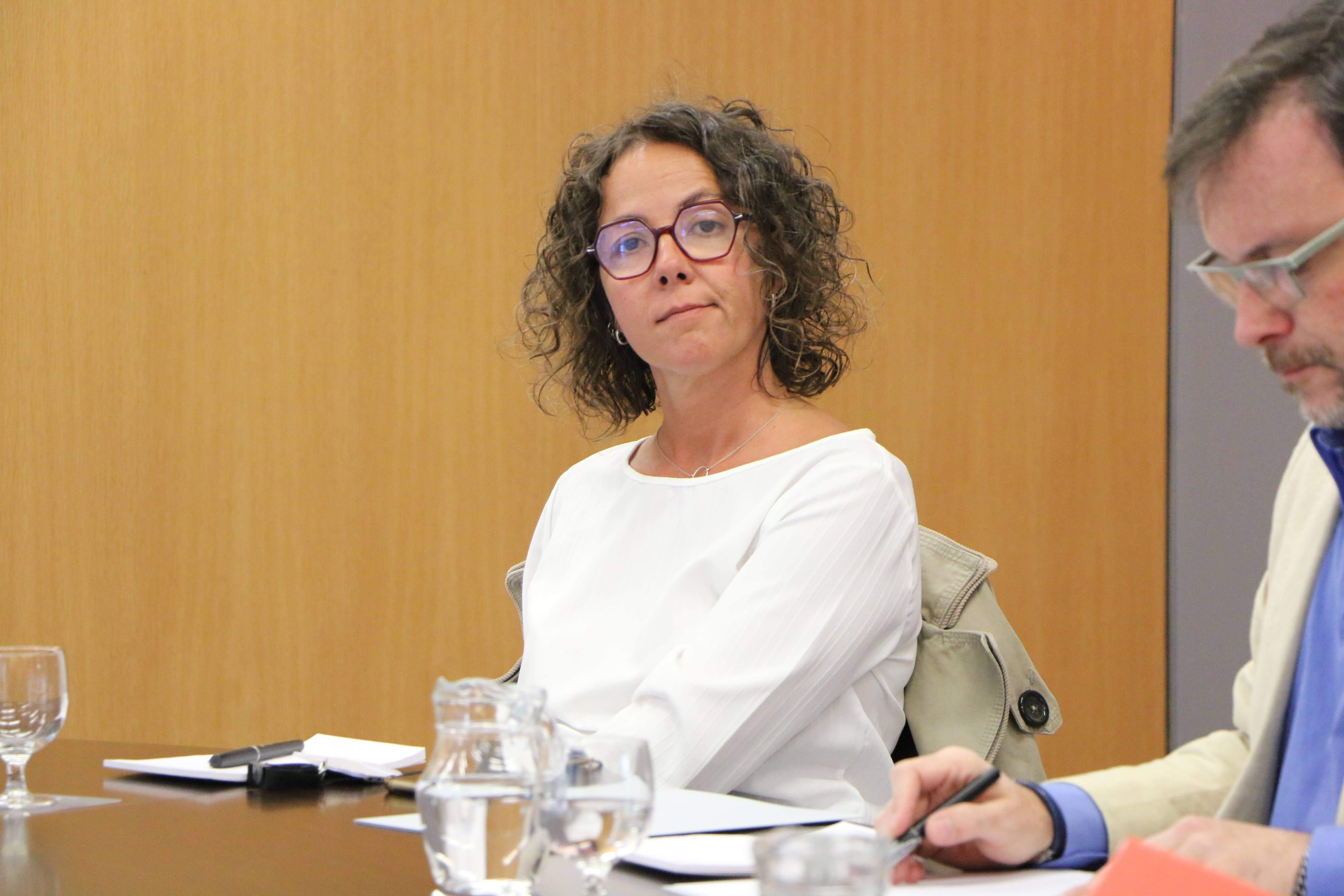 Judith Casal, durant una reunió de la junta de presidents.