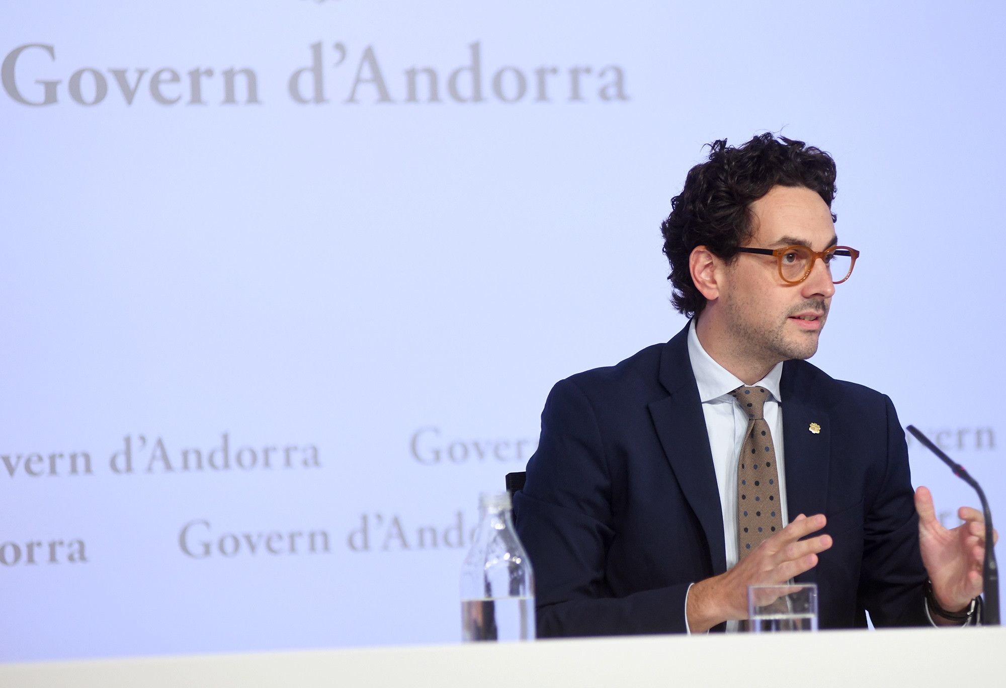 Guillem Casal durant la roda de premsa posterior al consell de ministres.