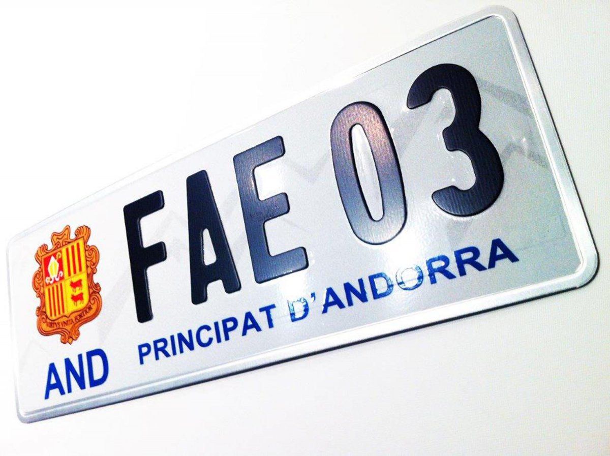 Exemple d'una matrícula personalitzada.