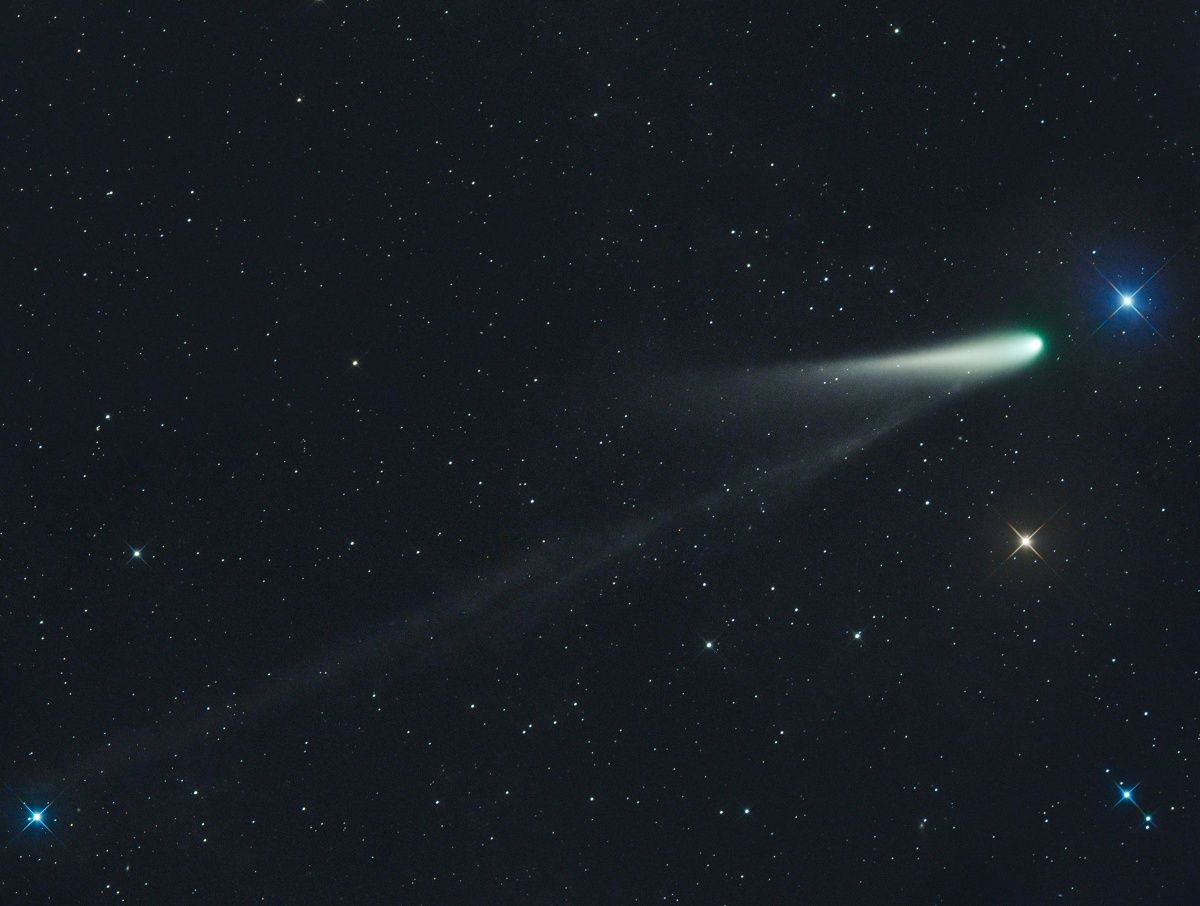 El cometa C/2023 A3 Tsuchinshan ATLAS vist de de Namíbia el 30 de Juliol del 2024 - Crèdit: Gerald Rhemann La portaveu del Sindicat, Rebeca Bonache.