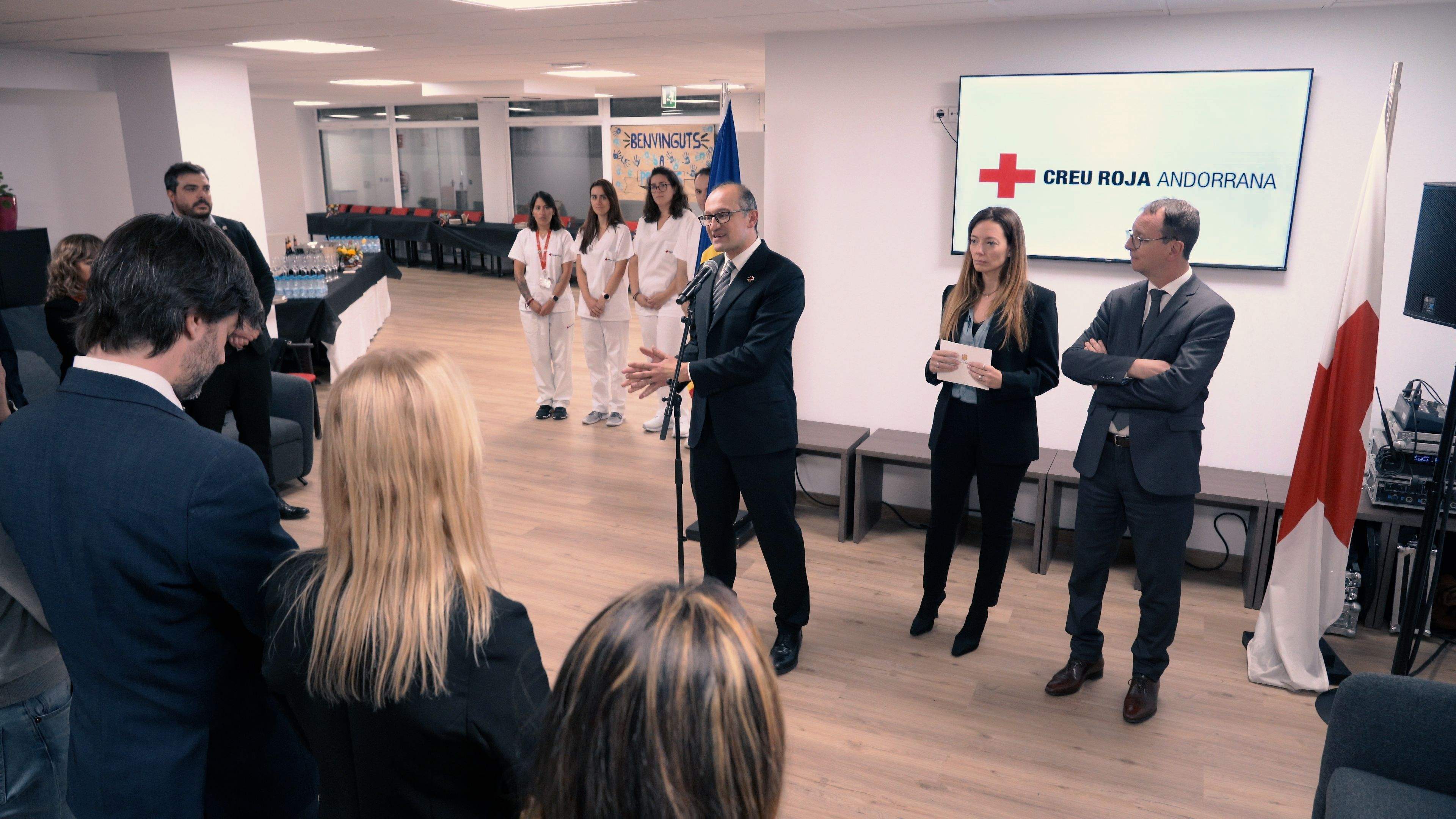 Un moment de la inauguració del centre de dia a Escaldes.