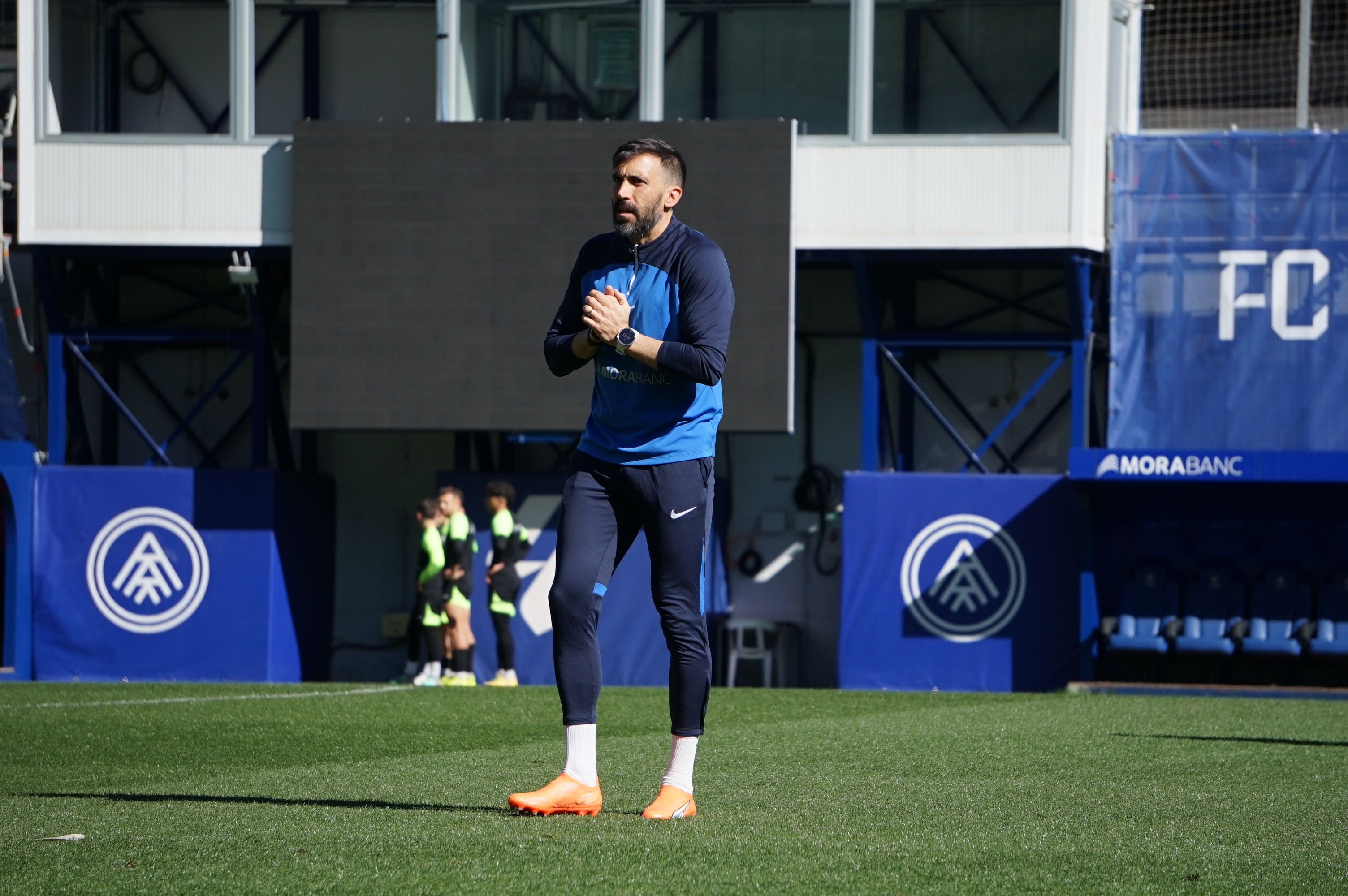 Eder Sarabia durant un entrenament la temporada passada. Eder Sarabia durant un entrenament la temporada passada.