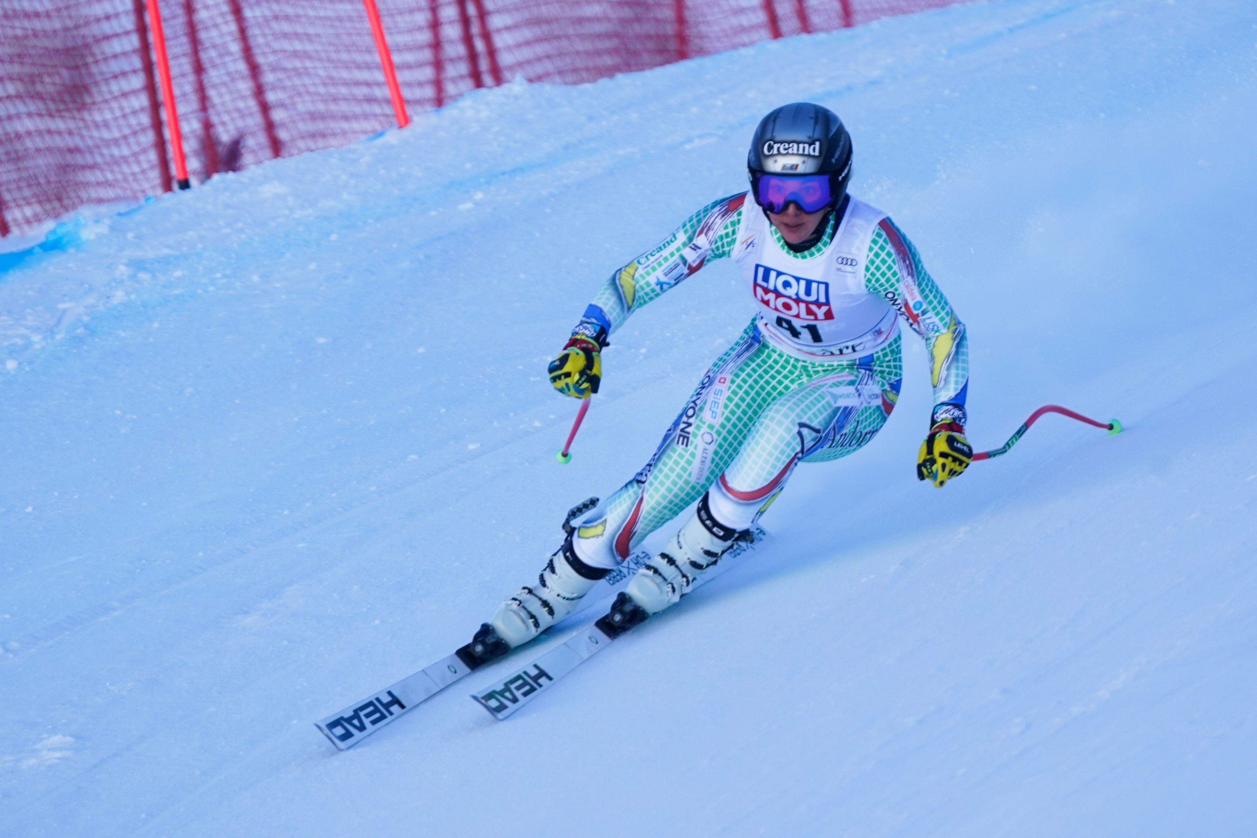 Cande Moreno WC DH Val d'Isère entrenament FOTO Michel Cottet Agence Zoom