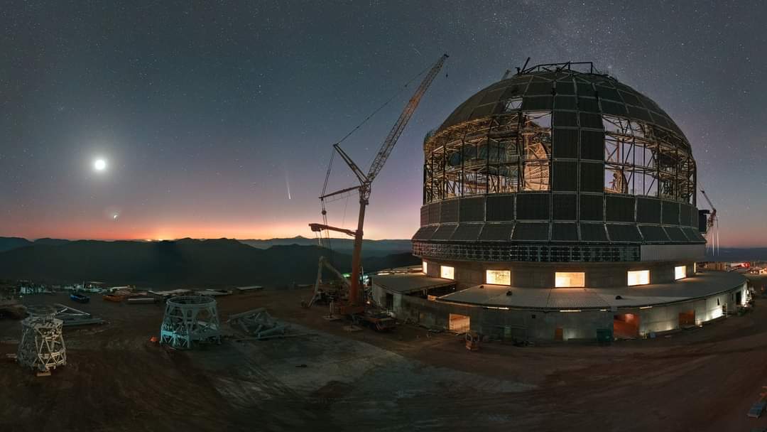 C/2023 A3 observat el 28 de setembre per una de les webcams del lloc de construcció del ELT a Cerro Armazones (Xile) - Crèdit: ESO La portaveu del Sindicat, Rebeca Bonache.