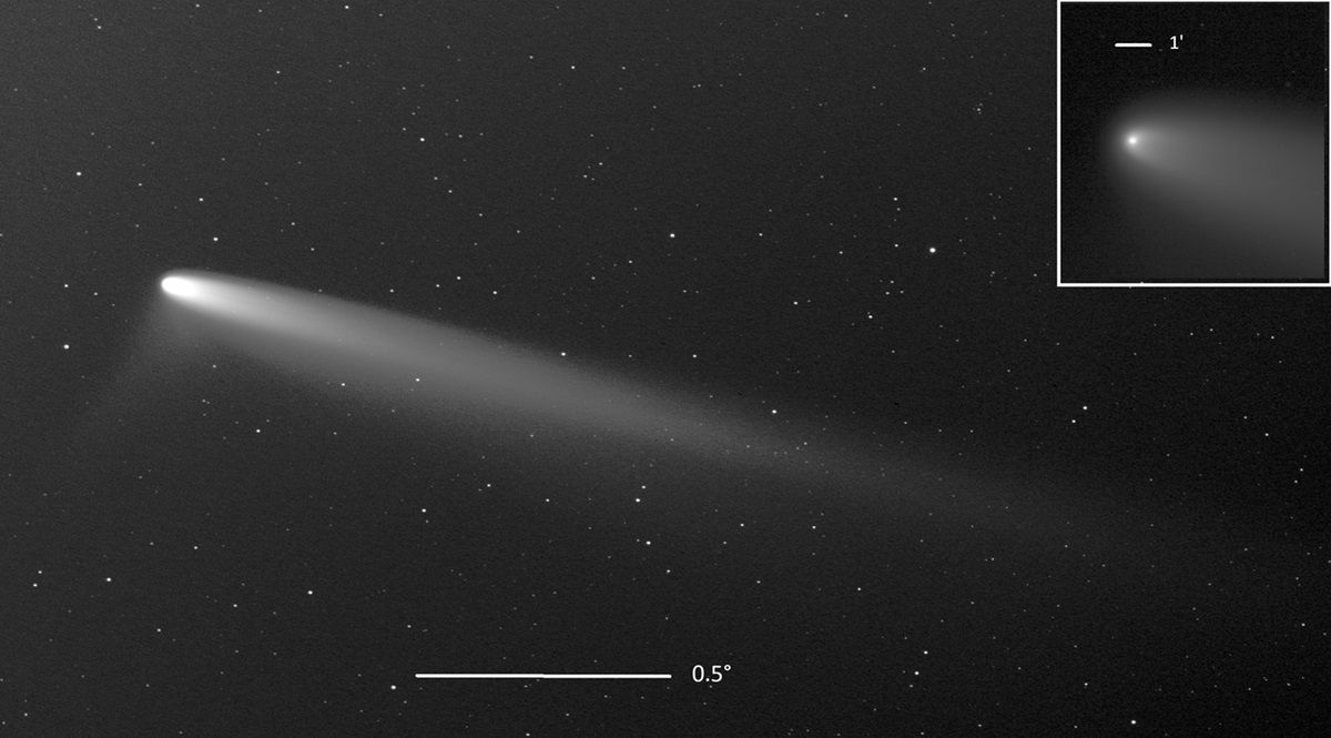 C/2023 A3 fotografiat el 24 de setembre des de San Pedro de Atacama (Xile) amb un CCD muntat sobre un telescopi de 110mm - Crèdit: Patrick Ditz, SAFGA La portaveu del Sindicat, Rebeca Bonache.