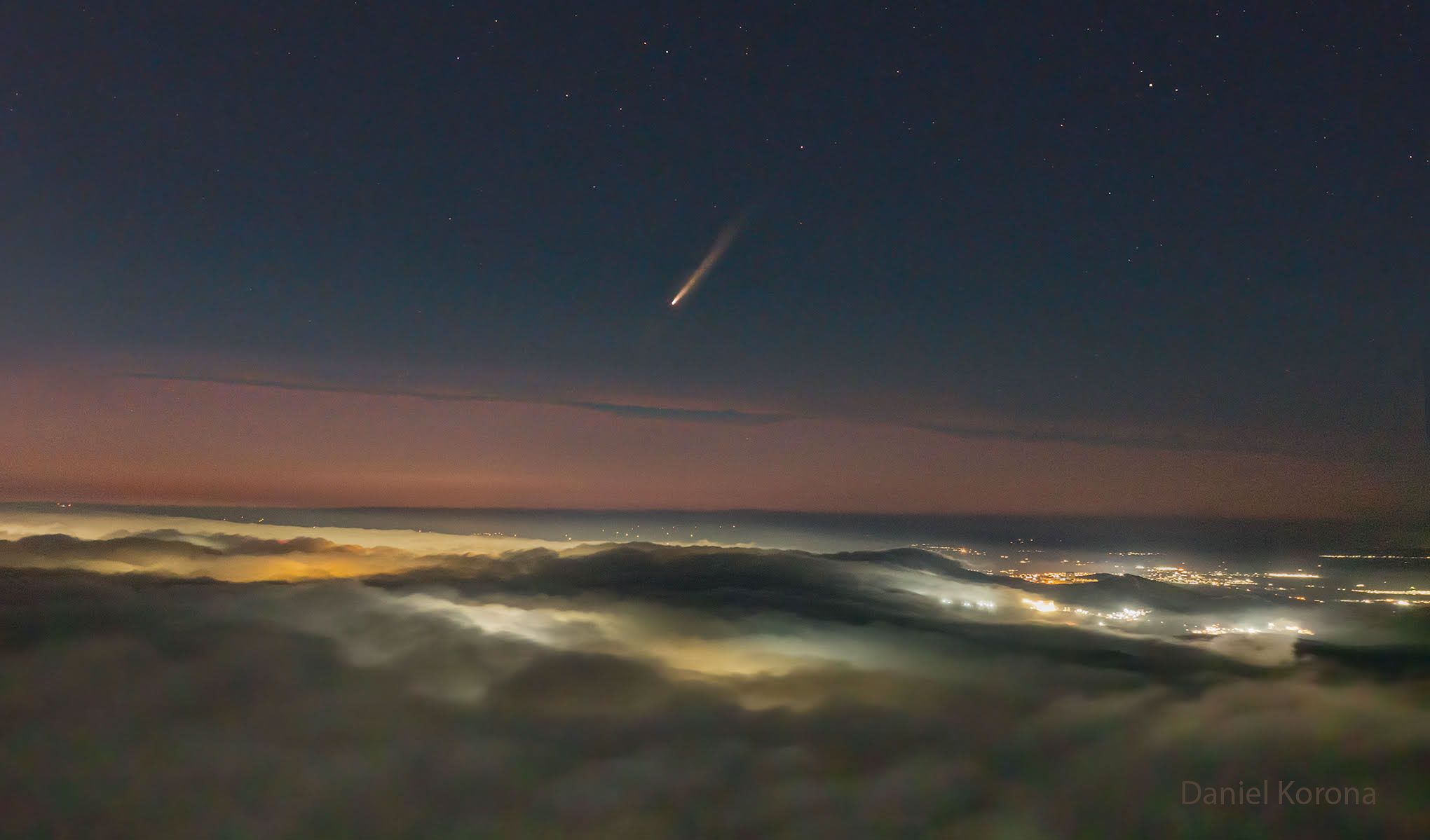 El Tsuchinshan ATLAS per un dron volant sobre Zacatecas (Mèxic) el 30 de setembre - Crèdit: Daniel Korona La portaveu del Sindicat, Rebeca Bonache.