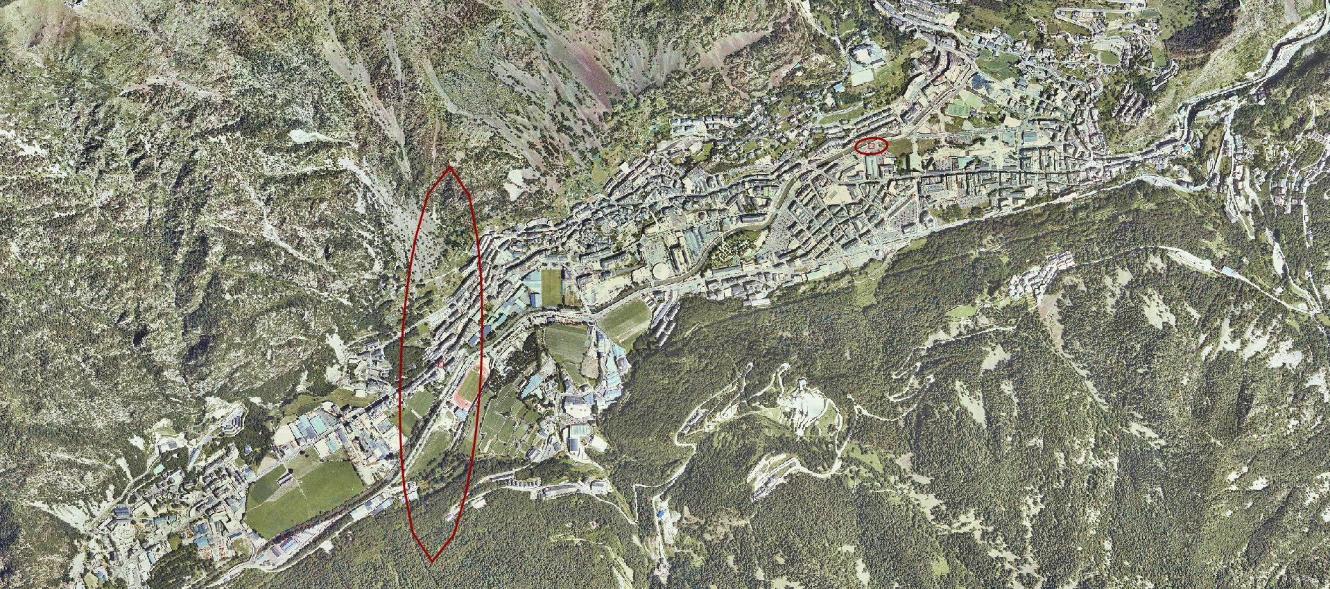 La localització d'in han caigut els llamps.