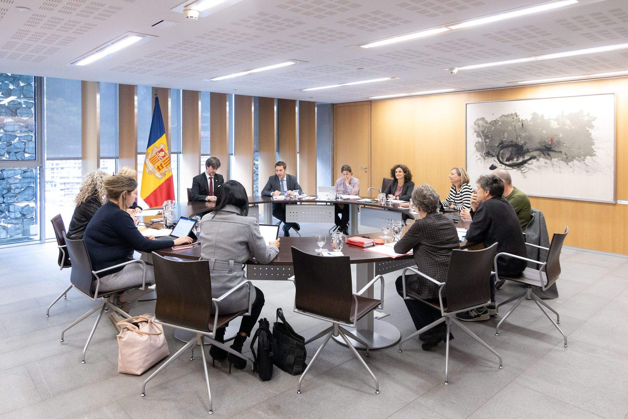 Un moment de la reunió del grup de treball.