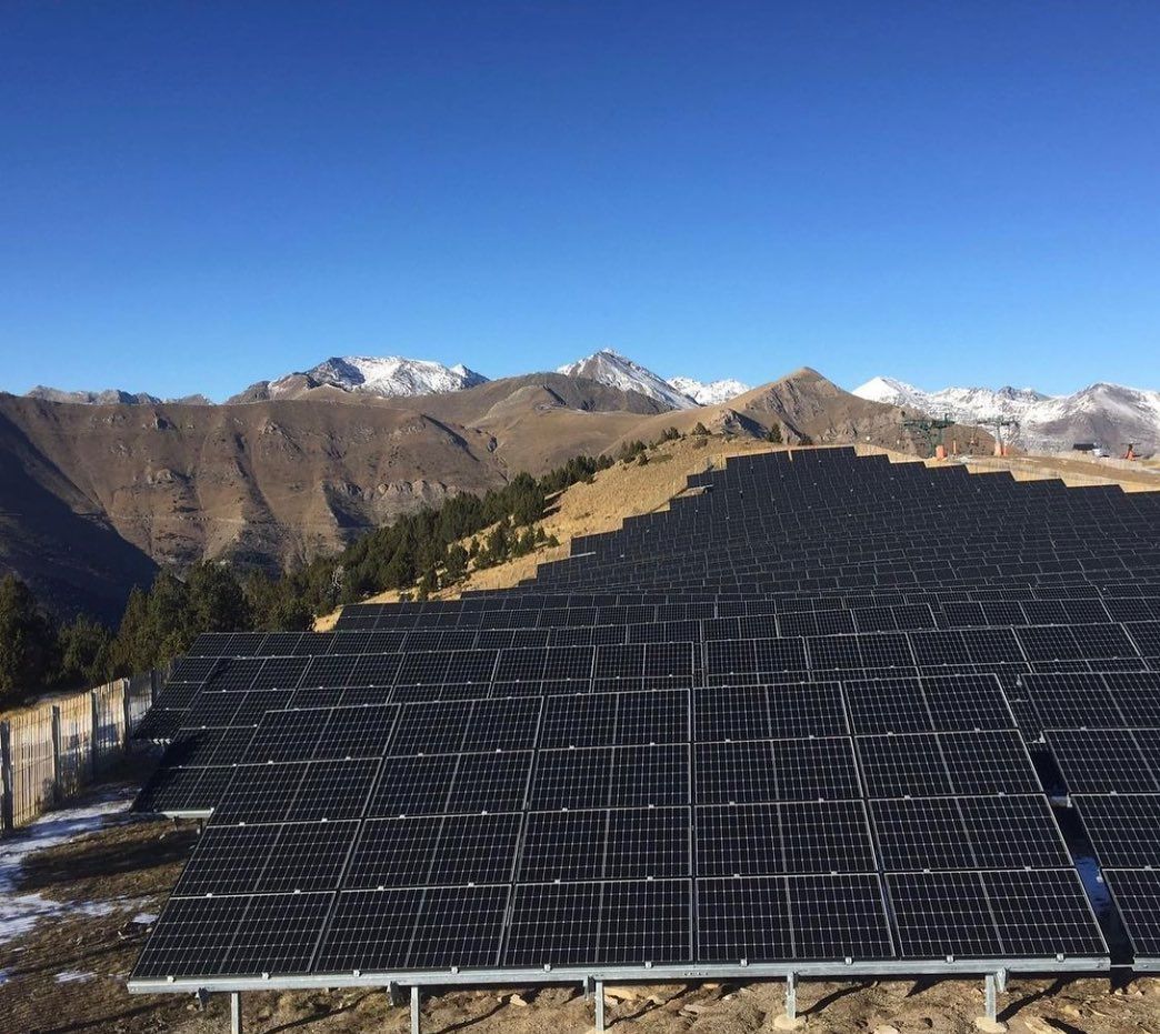 Panells solars al parc de Pal.
