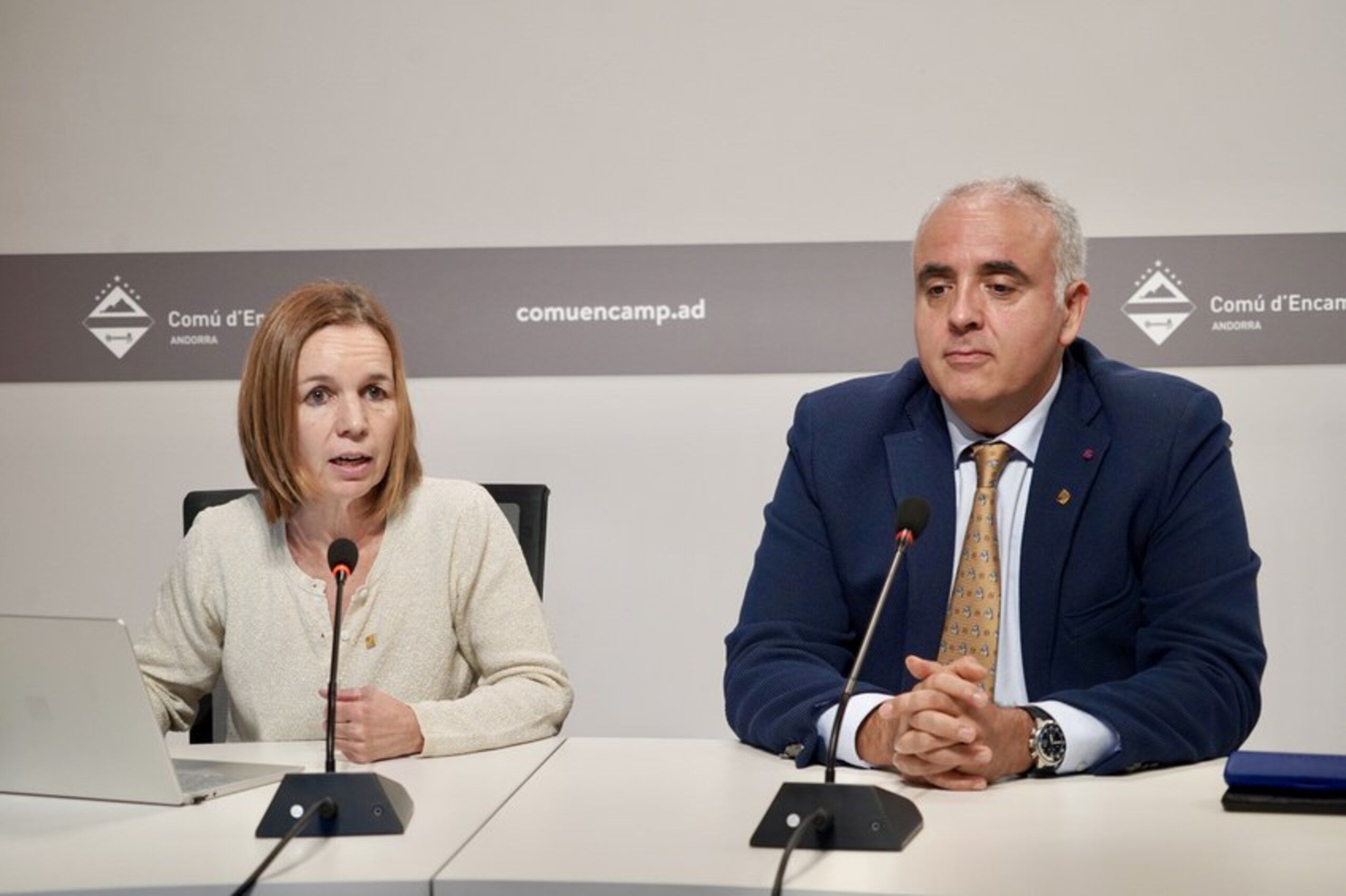 Marta Pujol i Josep Lluís Agudo, consellers de la minoria comunal d'Avancem a Encamp. Marta Pujol i Josep Lluís Agudo, consellers de la minoria comunal d'Avancem a Encamp.