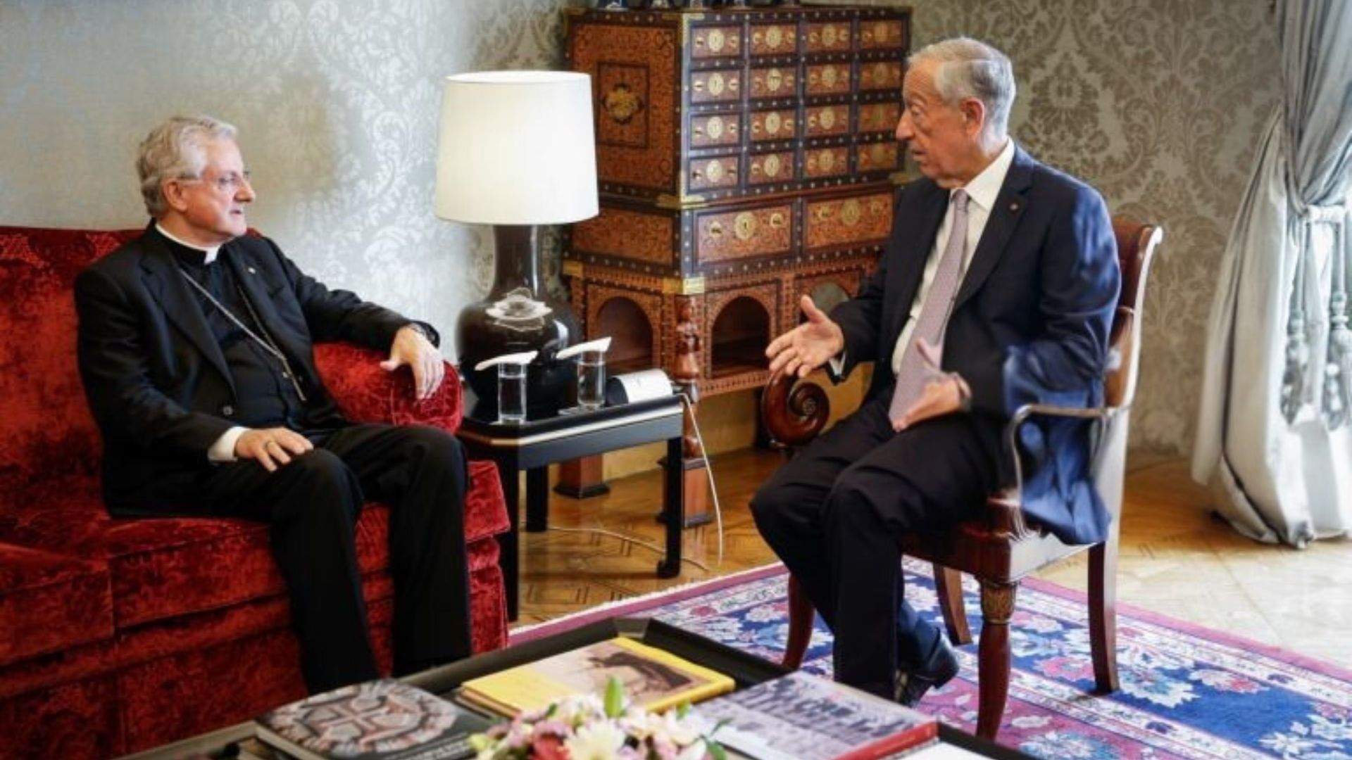 Joan Enric Vives s'ha trobat aquest matí amb Marcelo Rebelo de Sousa.