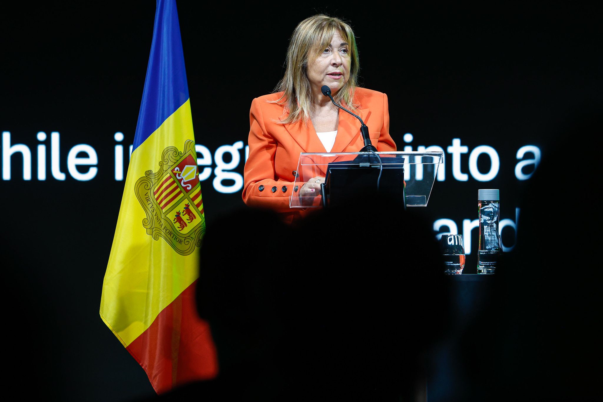Conxita Marsol durant la inauguració de la Cimera Científica de Ciutats.