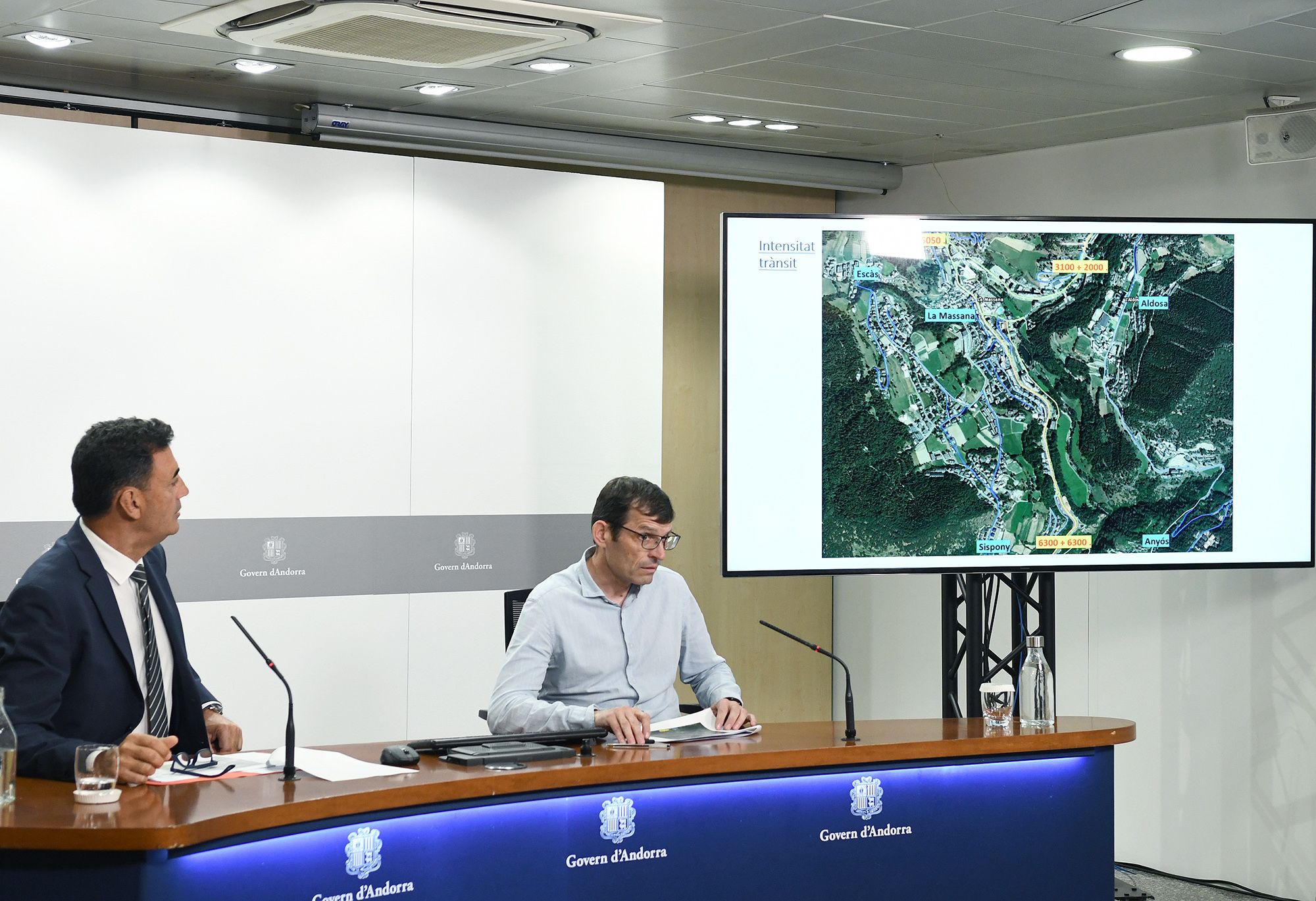 Roda de premsa de presentació de la desviació de la Massana.