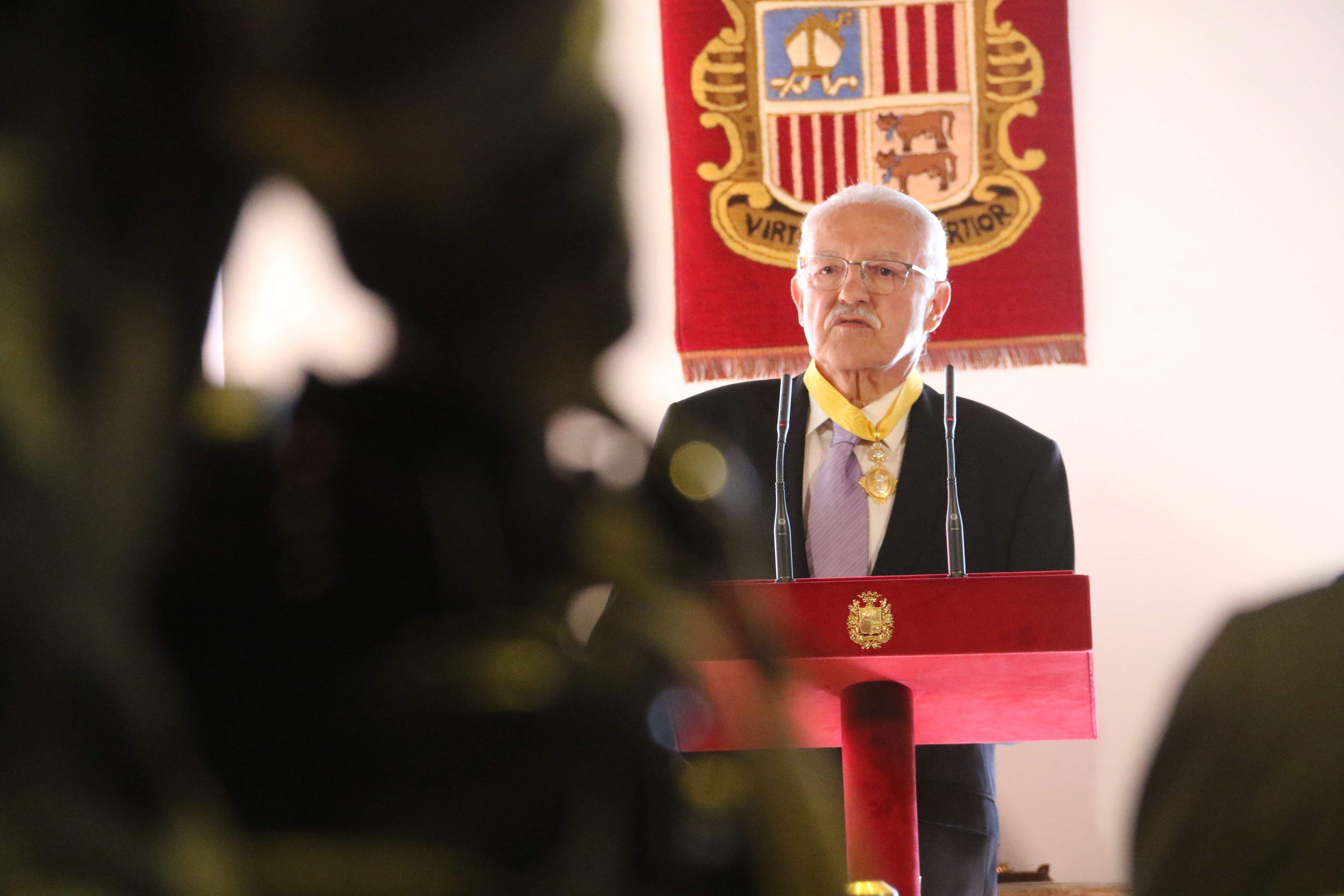 Un moment del discurs d'Albert Gelabert. Un moment del discurs d'Albert Gelabert.