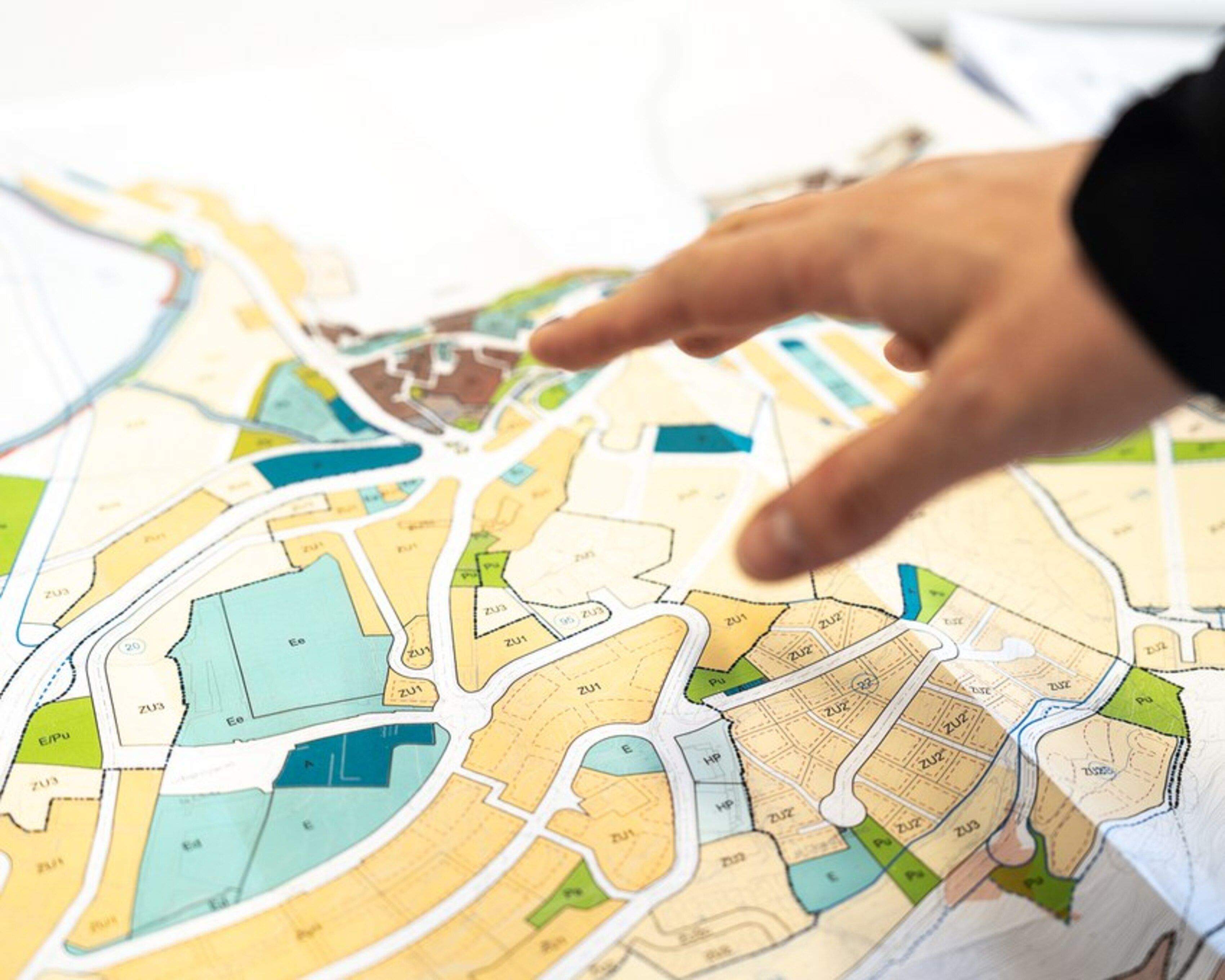 Un dels plànols del pla d'urbanisme.