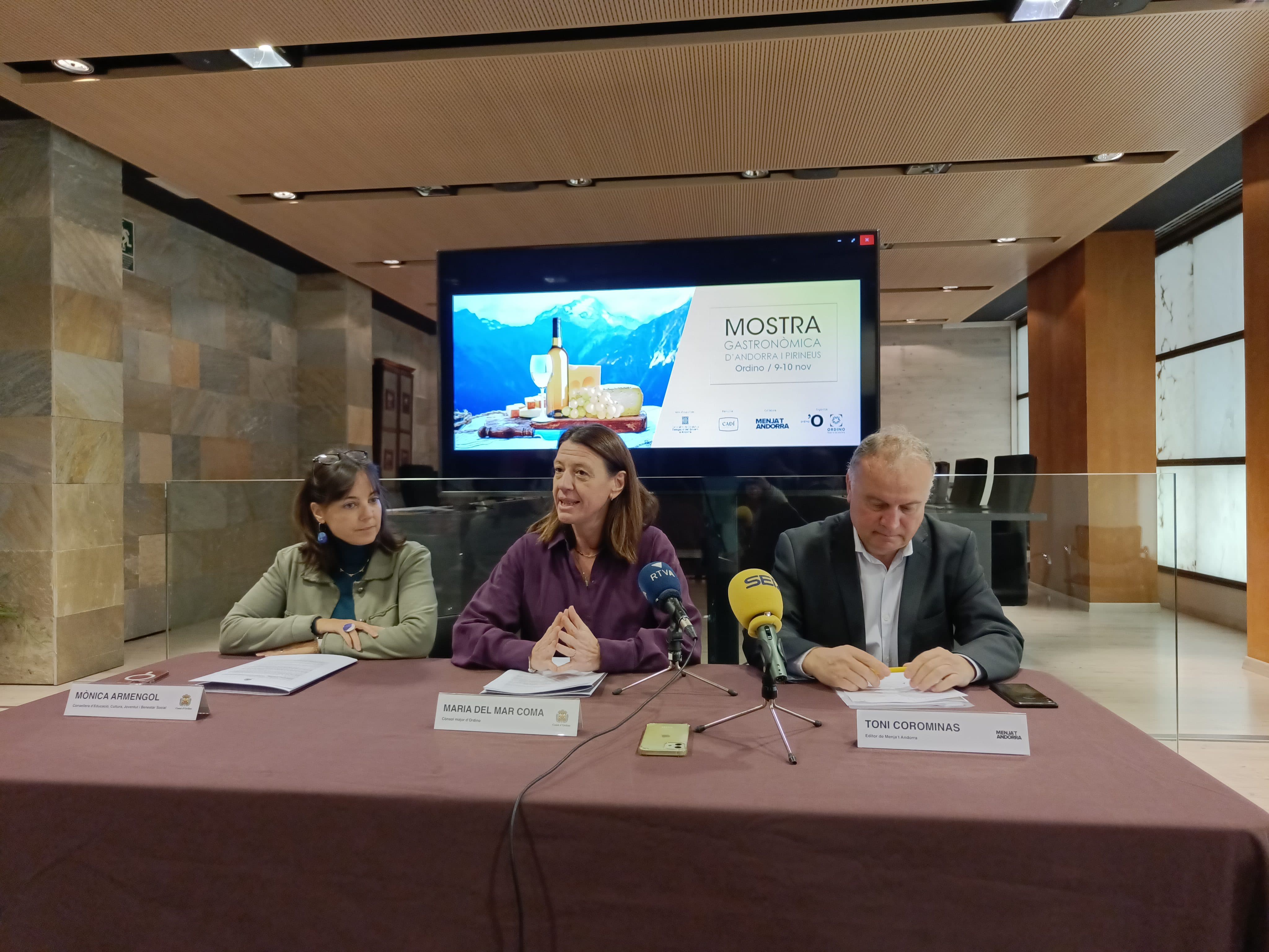 Un instant de la presentació de la Mostra Gastronòmica d'Ordino.