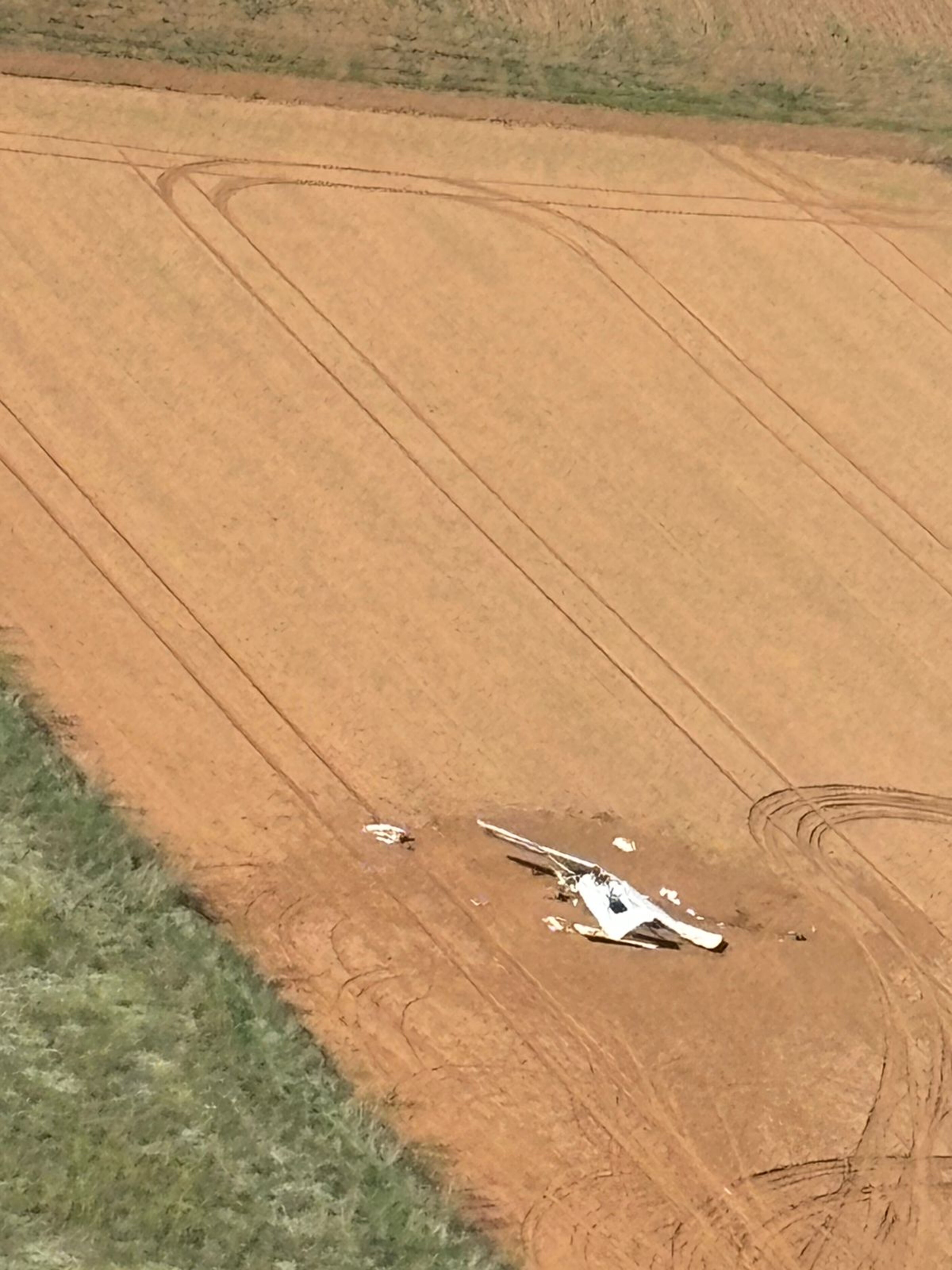 Estat en què va quedar l'aeronau pilotada per Caballol. Estat en què va quedar l'aeronau pilotada per Caballol.