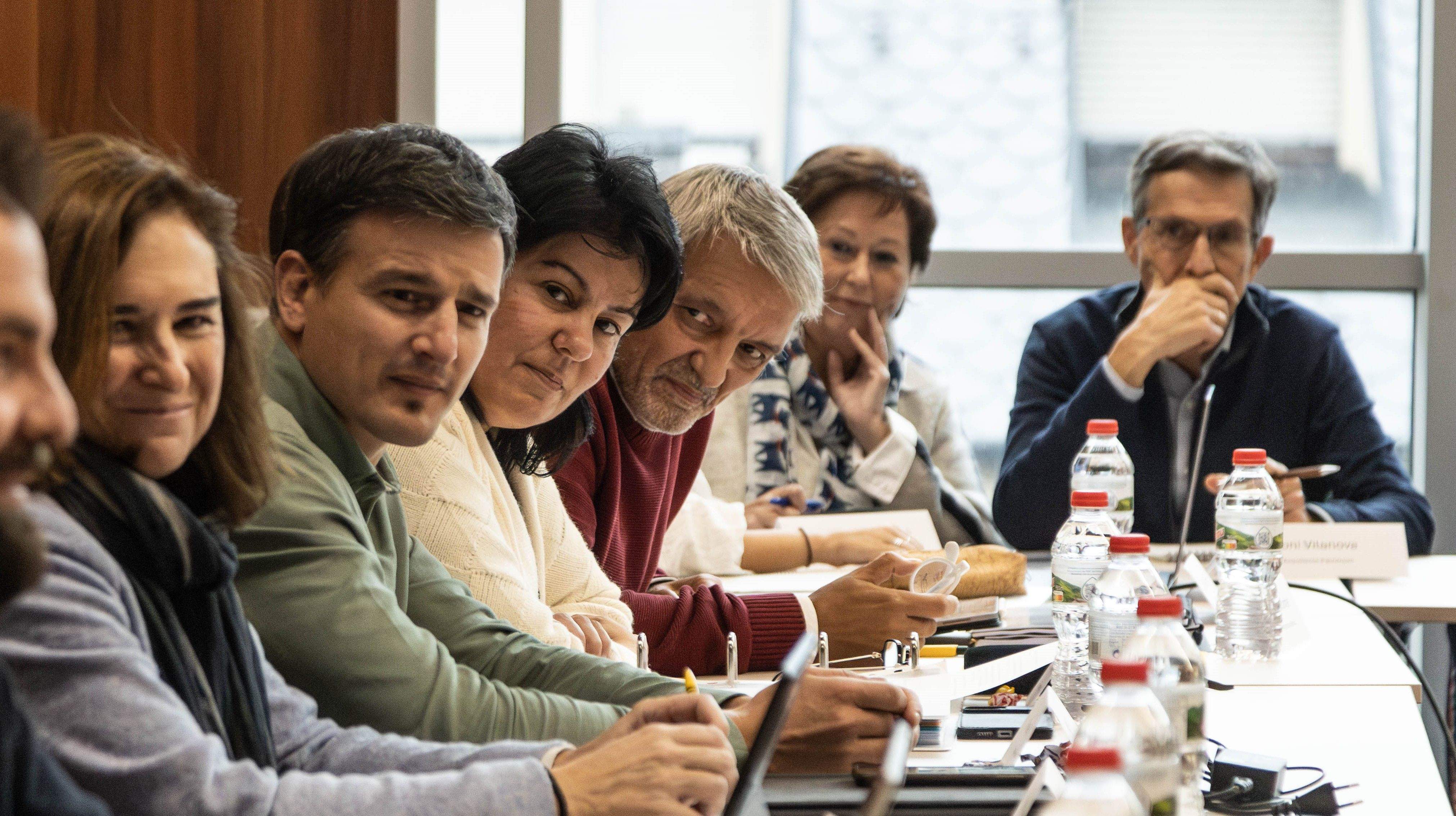 Sansa, durant la reunió inicial per afrontar els canvis al pla d'urbanisme.