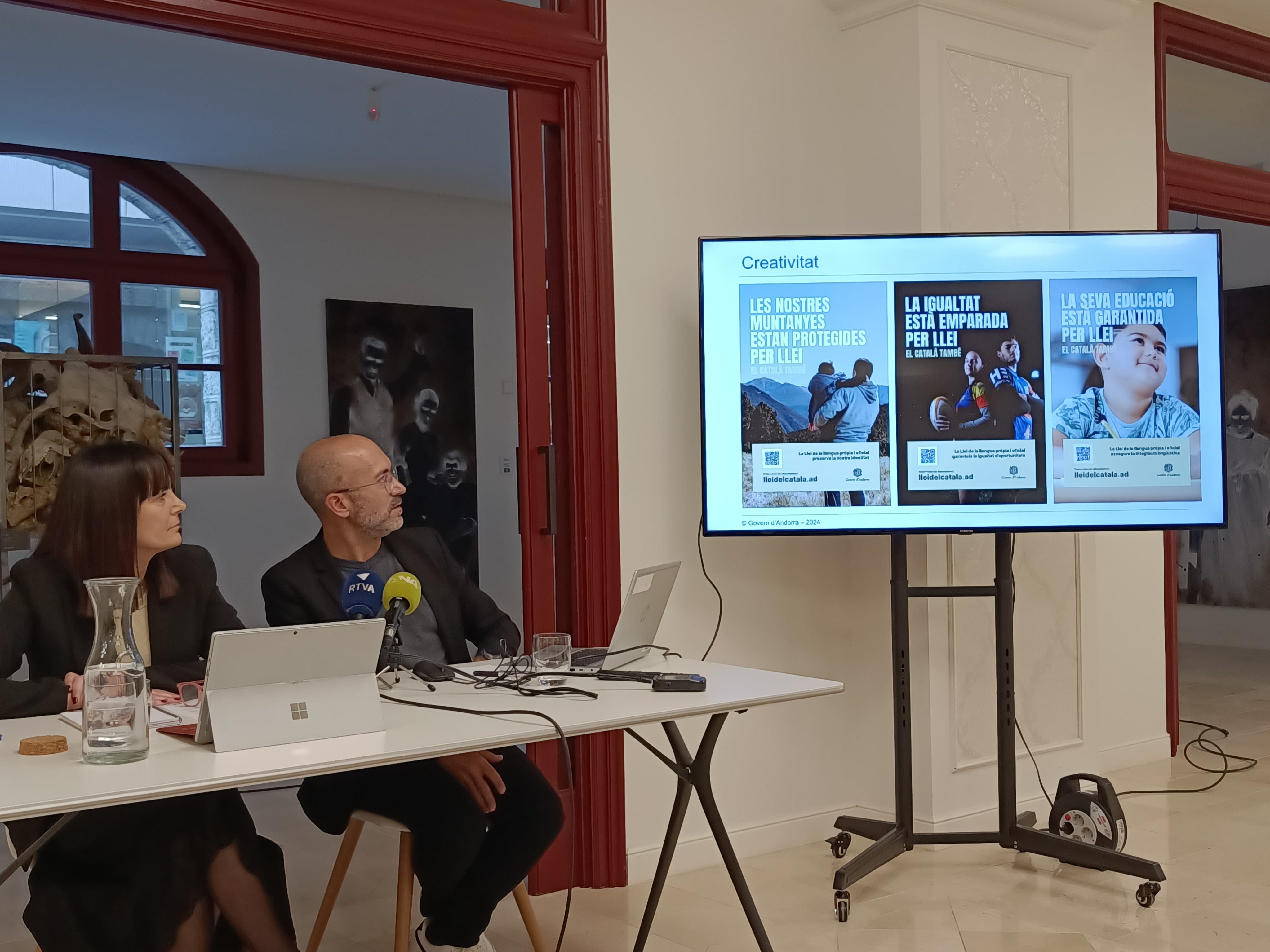 Bonell i Sans durant la presentació de la campanya.